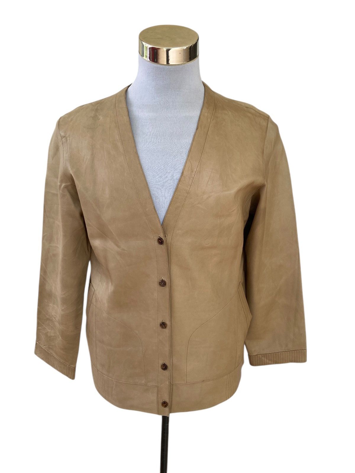 Japanese Brand Hiroki Reversible Leather Cardigan Jacket Size US M / EU 48-50 / 2 - 1 Thumbnail