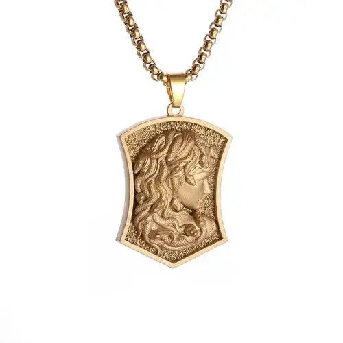 Jewelry Gothic Medusa Snake Necklace Size ONE SIZE - 4 Thumbnail