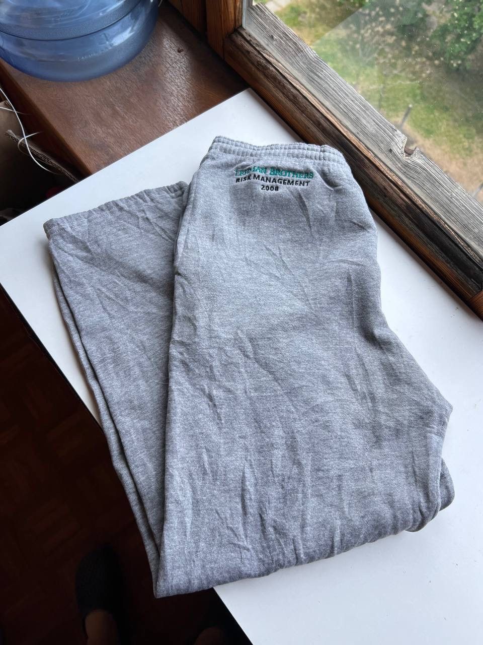 Russell Athletic Vintage Lehman Brothers Sports Sweatpants 2000s Truck Pants Size US 32 / EU 48 - 1 Thumbnail