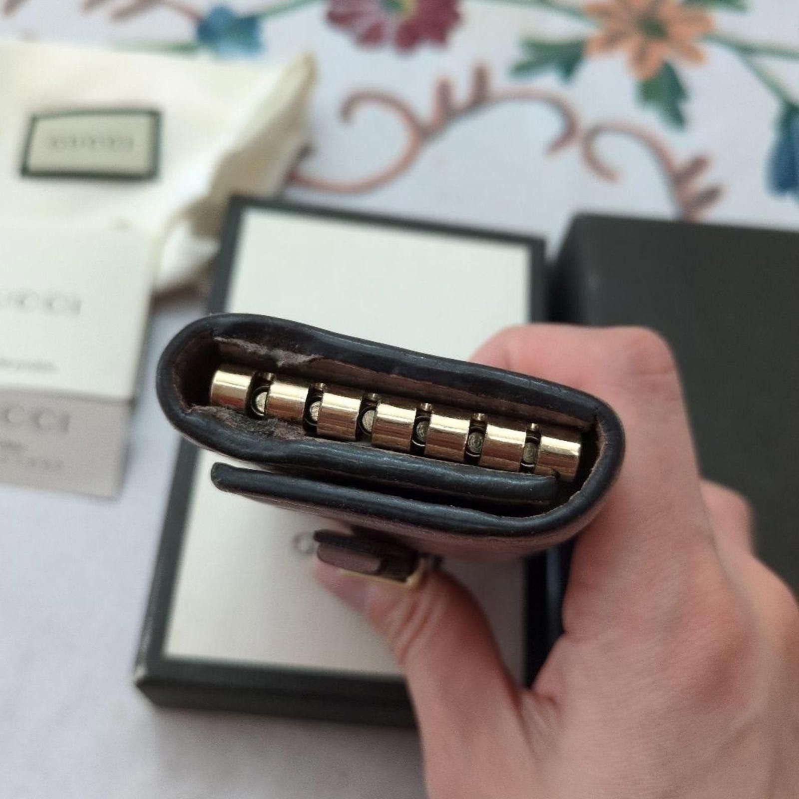 Gucci Gucci - Brown Leather Wallet Bow Detail Size ONE SIZE - 7 Thumbnail