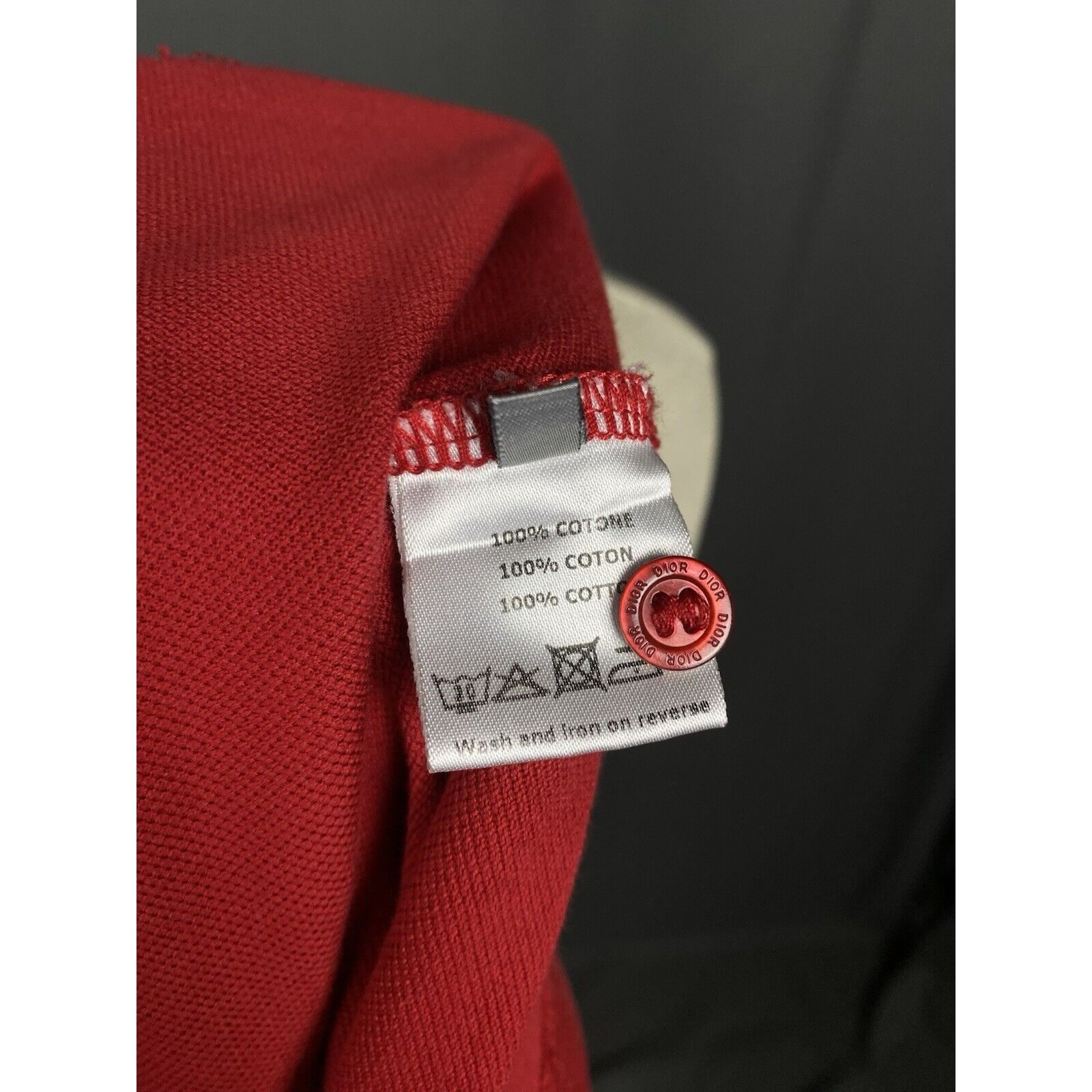 Dior MINT! Dior Homme Small Logo Men's Red Polo T-Shirt Size 50 Size US M / EU 48-50 / 2 - 12 Thumbnail