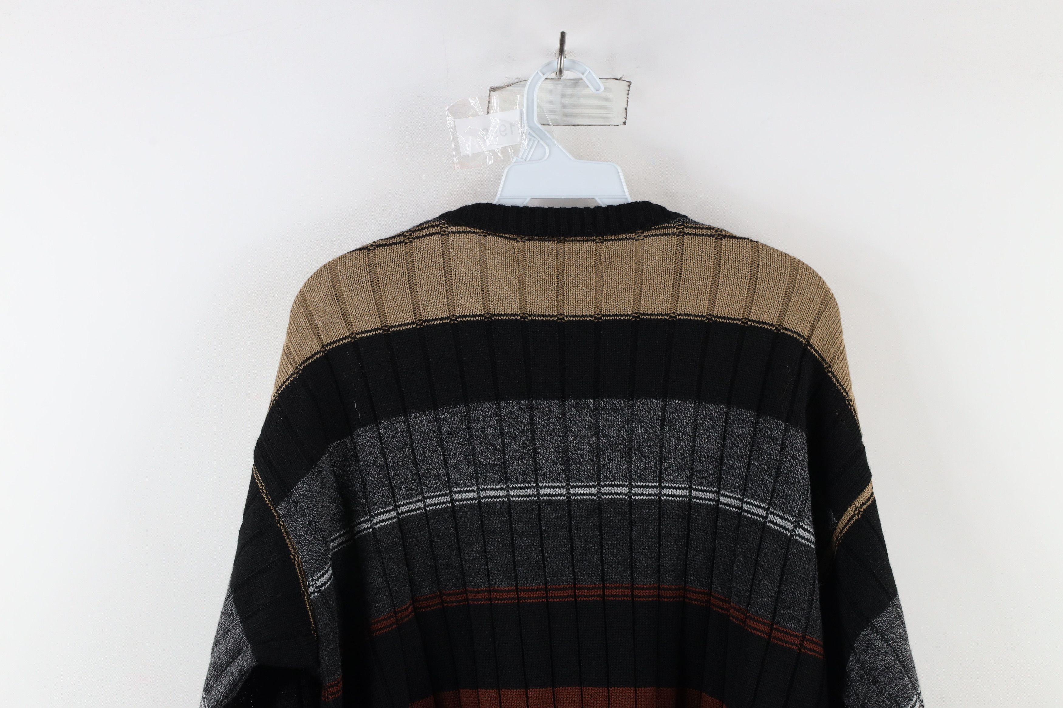 Vintage Deadstock Vintage 90s Streetwear Block Ribbed Knit Sweater Size US L / EU 52-54 / 3 - 9 Thumbnail