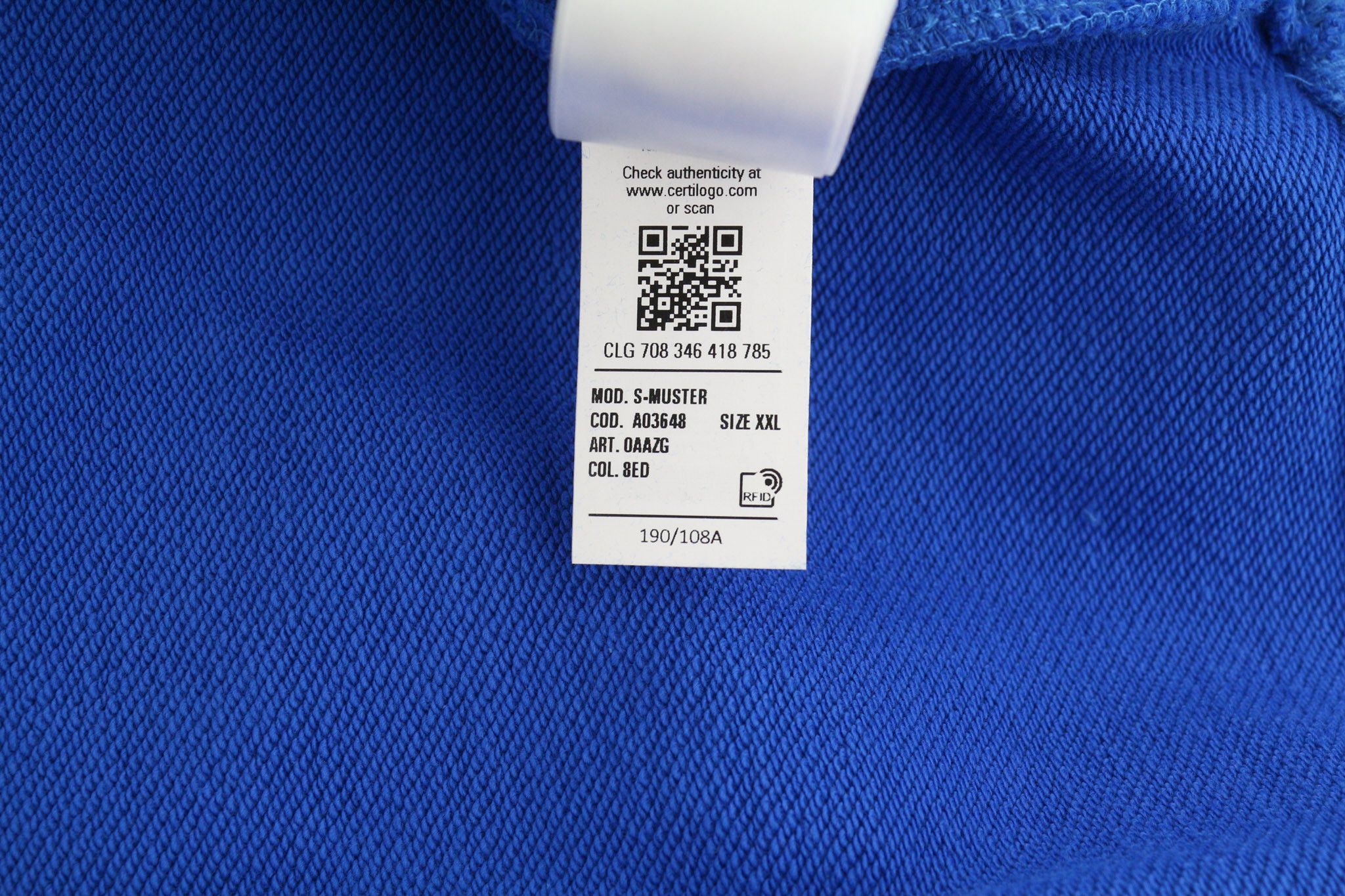 Diesel S-MUSTER 2XL Blue Hooded Pocket Logo Hoodie 40380 Size US XXL / EU 58 / 5 - 13 Thumbnail