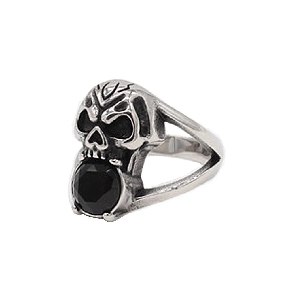 Jewelry Skull Steel Ring Size ONE SIZE - 2 Thumbnail