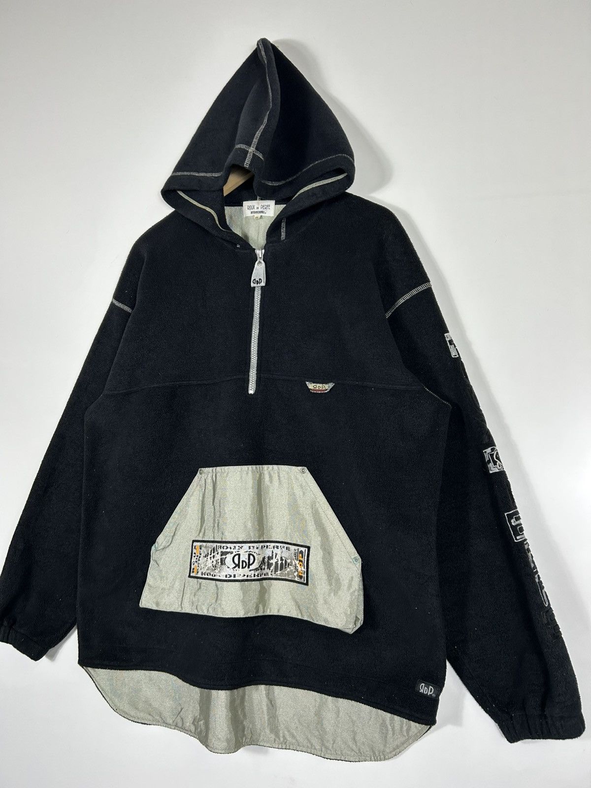 Japanese Brand ⚡️Vintage Roux Di Perfe Fleece Hoodies Half Zipper Sweatshirt Size US L / EU 52-54 / 3 - 3 Thumbnail