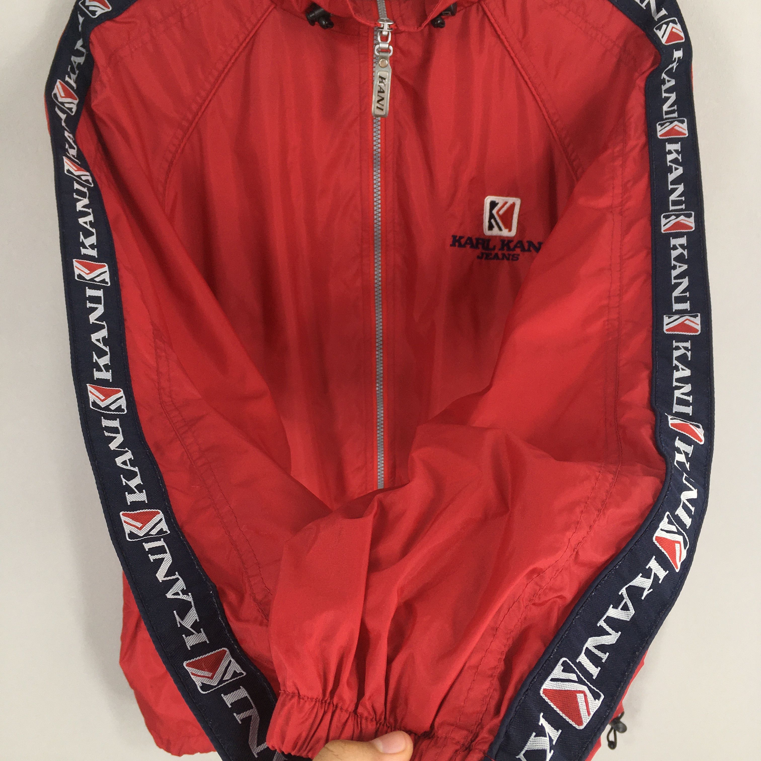 Karl Kani Vintage Karl Kani Red Windbreaker Jacket Medium Size US M / EU 48-50 / 2 - 8 Thumbnail