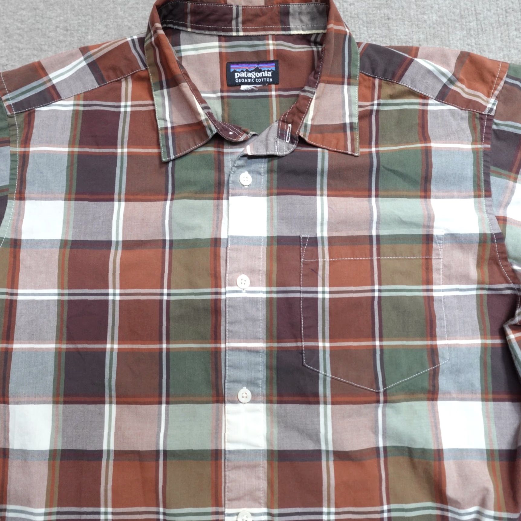 Patagonia Patagonia Shirt Large Brown Organic Cotton Plaid Button-Up Long Sleeve Mens L Size US L / EU 52-54 / 3 - 2 Thumbnail
