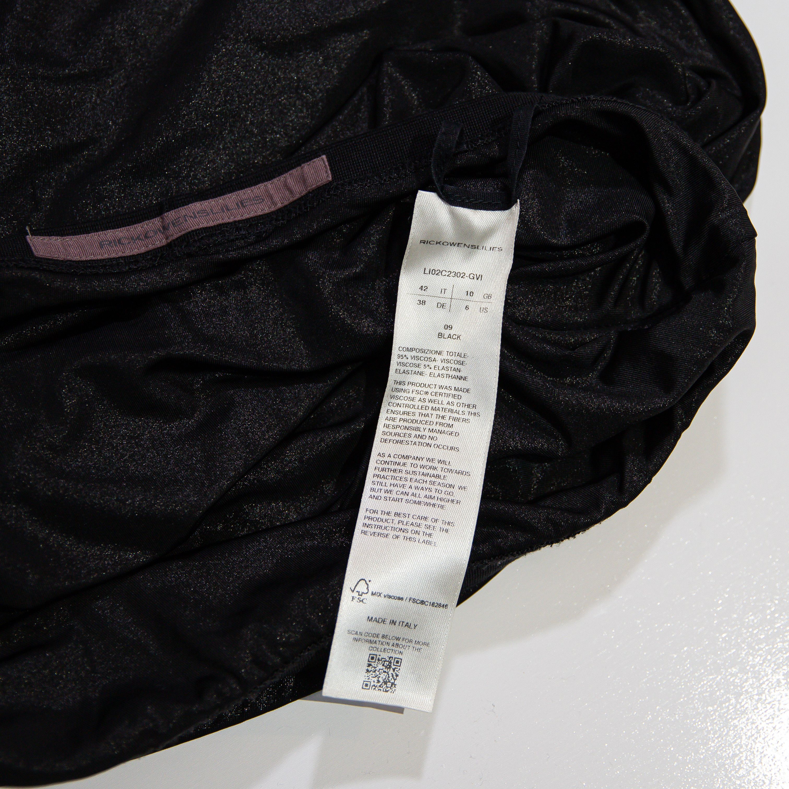 Rick Owens Lilies Rick Owens Lilies Draped Ruched Stretch Size 28" / US 6 / IT 42 - 2 Thumbnail