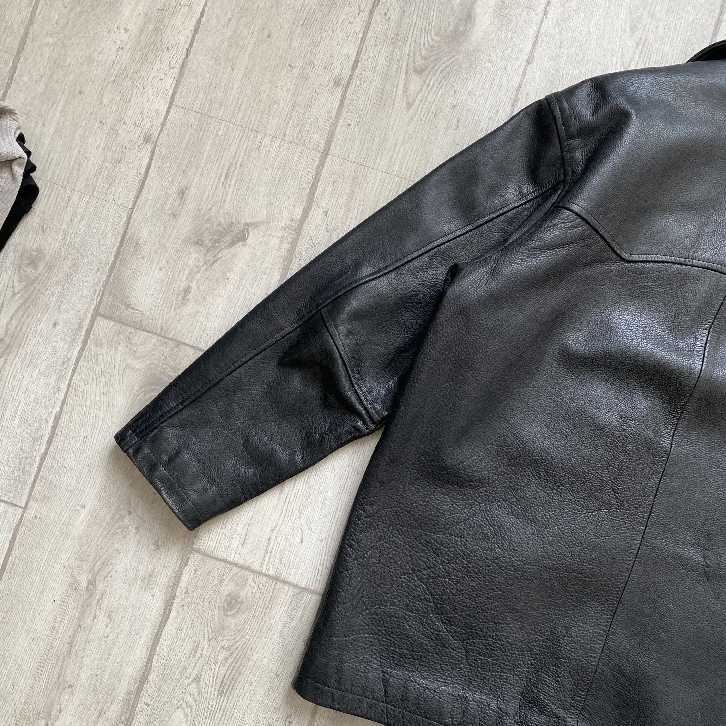 Marlboro Classics 🔥 90s Vintage heavy Real Leather Jacket USA Marlboro Style Size US M / EU 48-50 / 2 - 10 Thumbnail