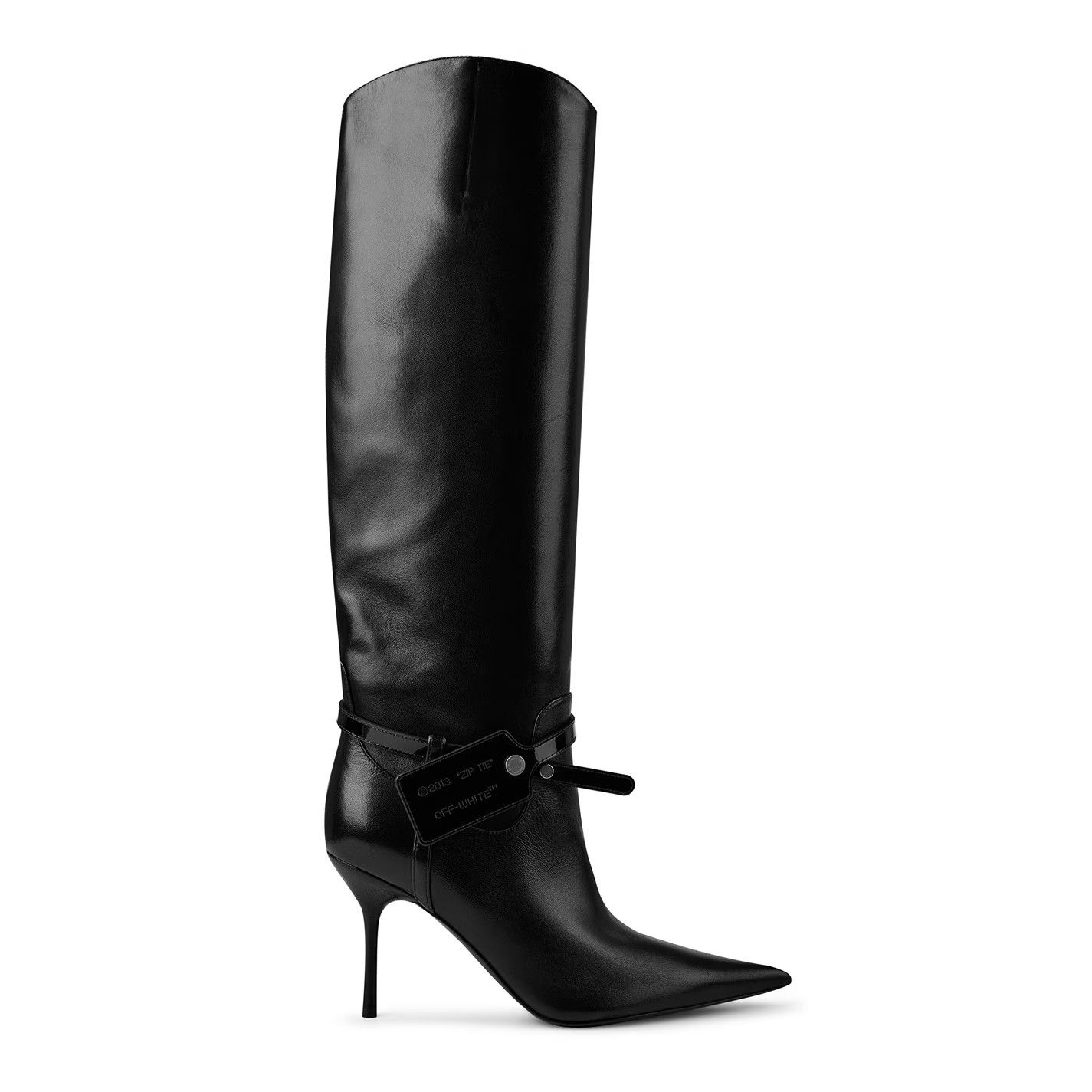Off-White o1g2r1mq0125 Nappa Leather Boots in Black Size US 7 / IT 37 - 1 Thumbnail