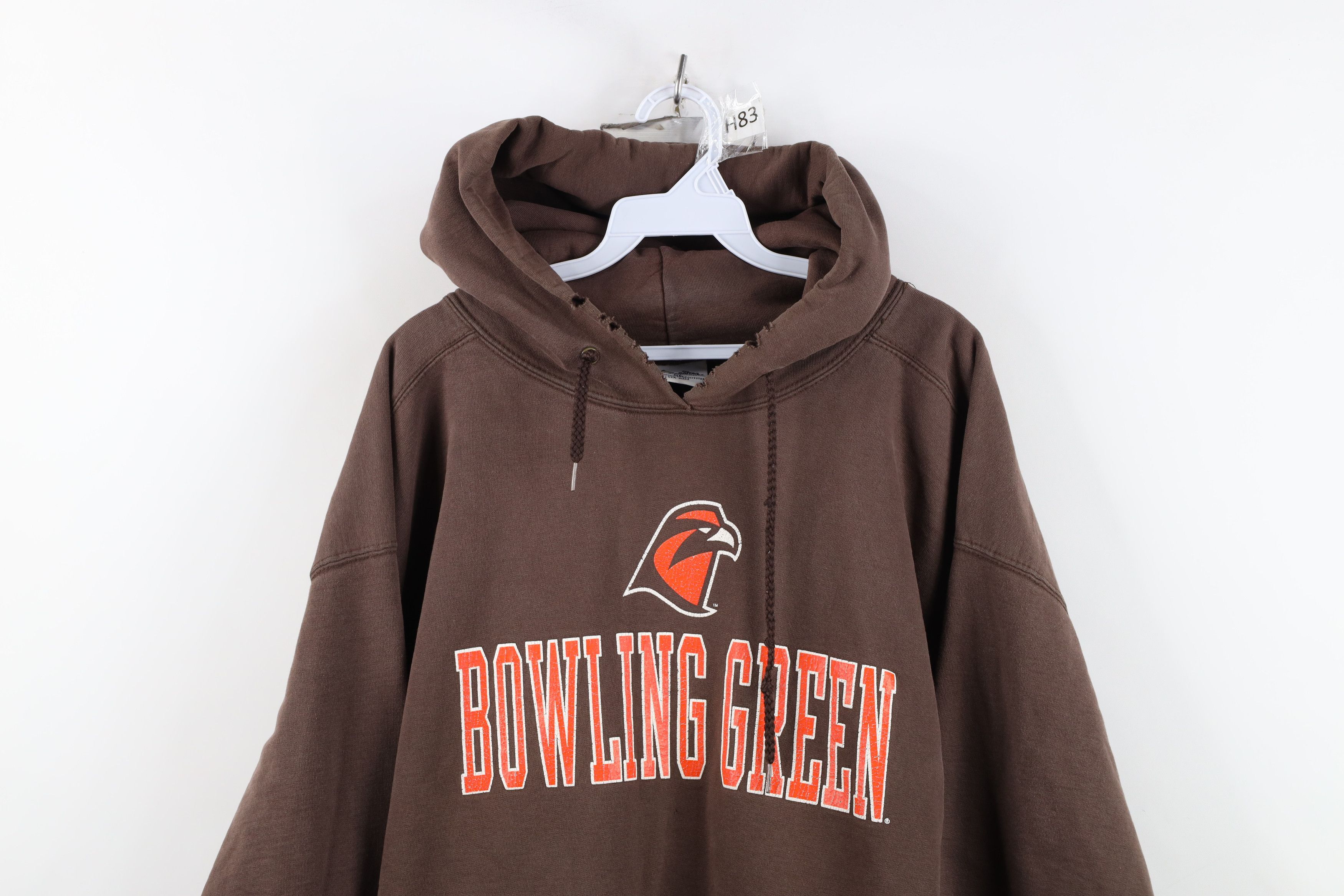 Vintage Vintage 90s Bowling Green State University Hoodie Brown USA Size US XL / EU 56 / 4 - 2 Thumbnail