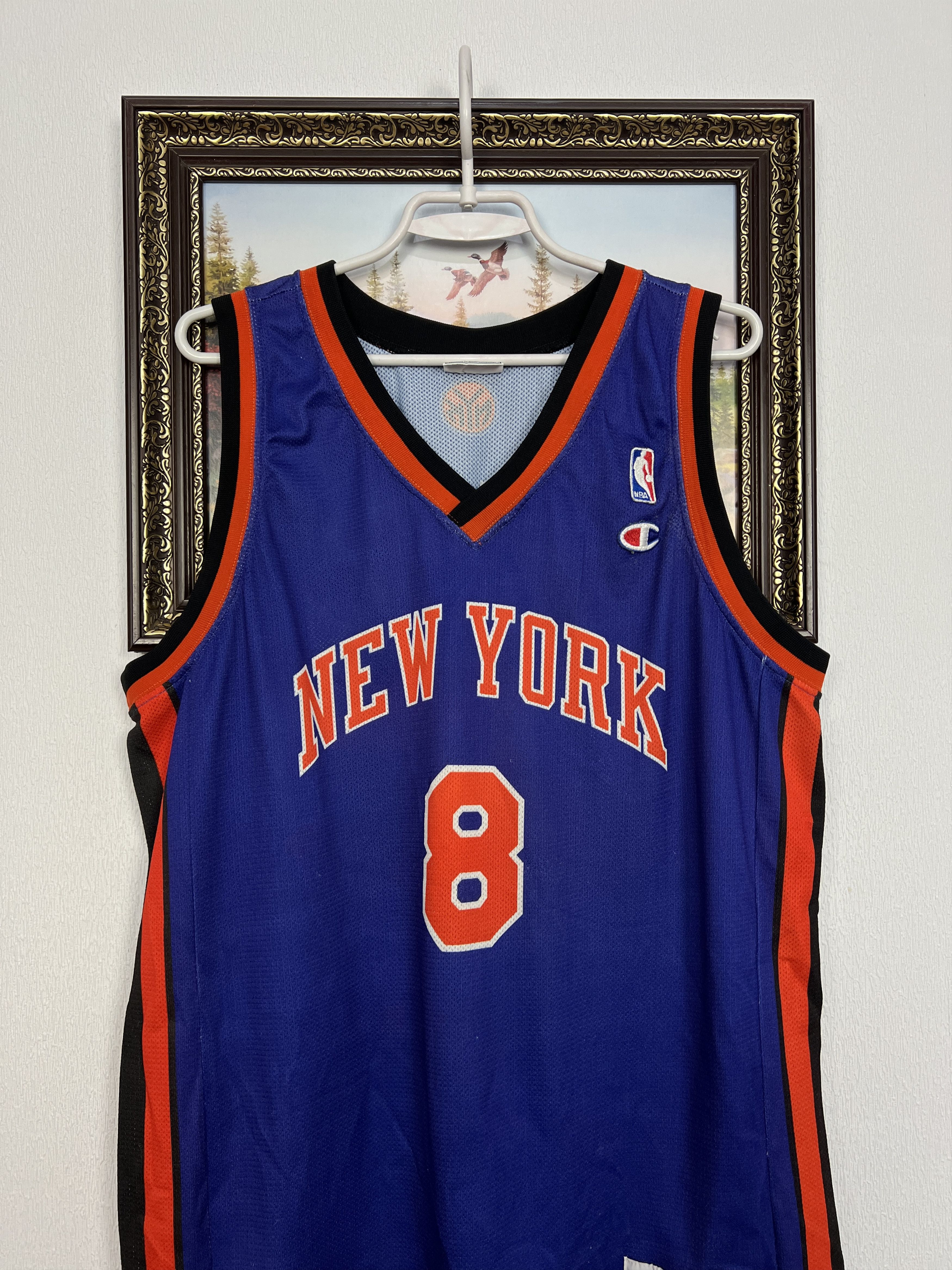 Champion Vintage 90's Champion New York Knicks Sprewell Jersey Trikot Size US XL / EU 56 / 4 - 2 Thumbnail