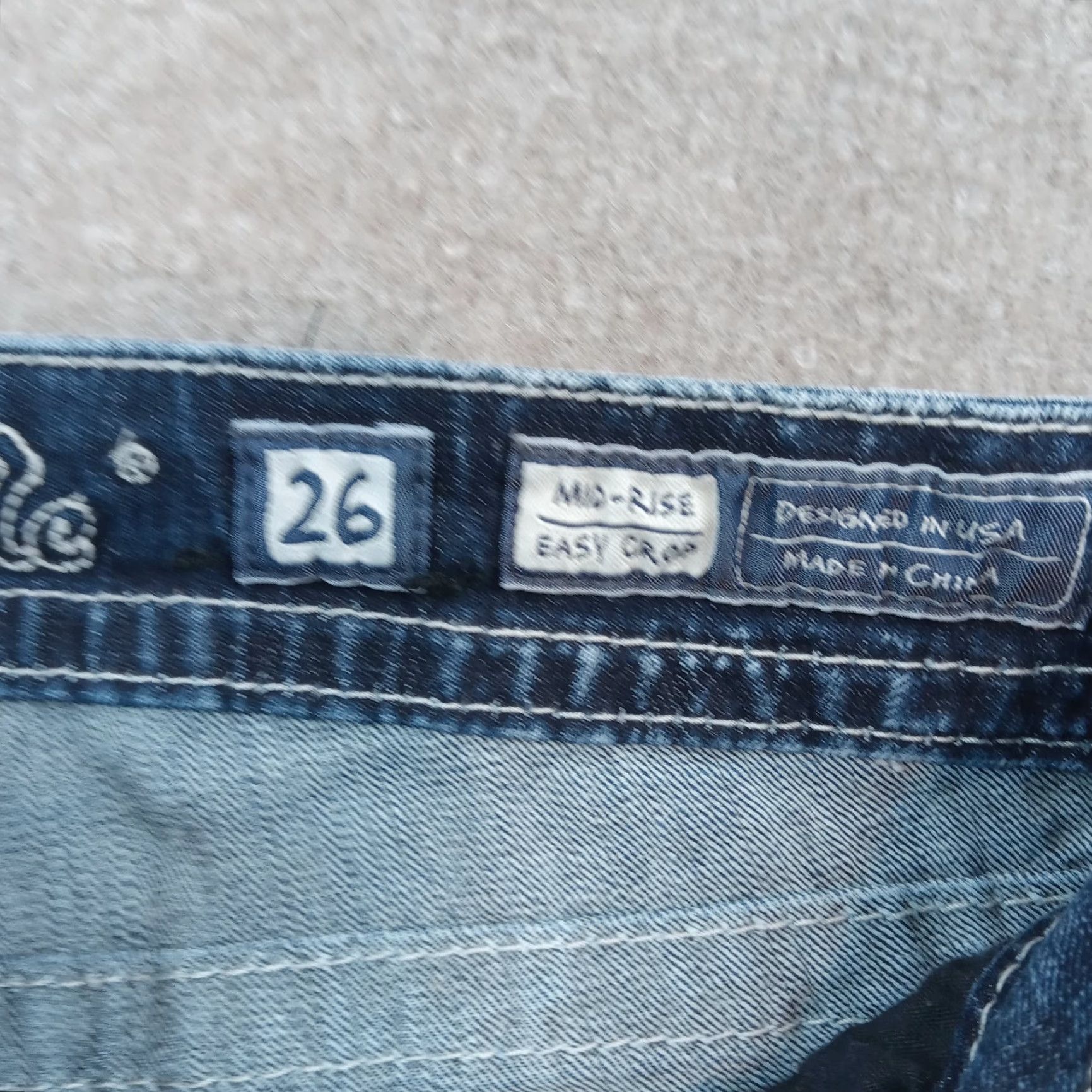 Miss Me Miss Me Blue Denim Mid-Rise Cropped Jeans Women Size 26 (28x22) Stretch Size 28" / US 6 / IT 42 - 7 Thumbnail