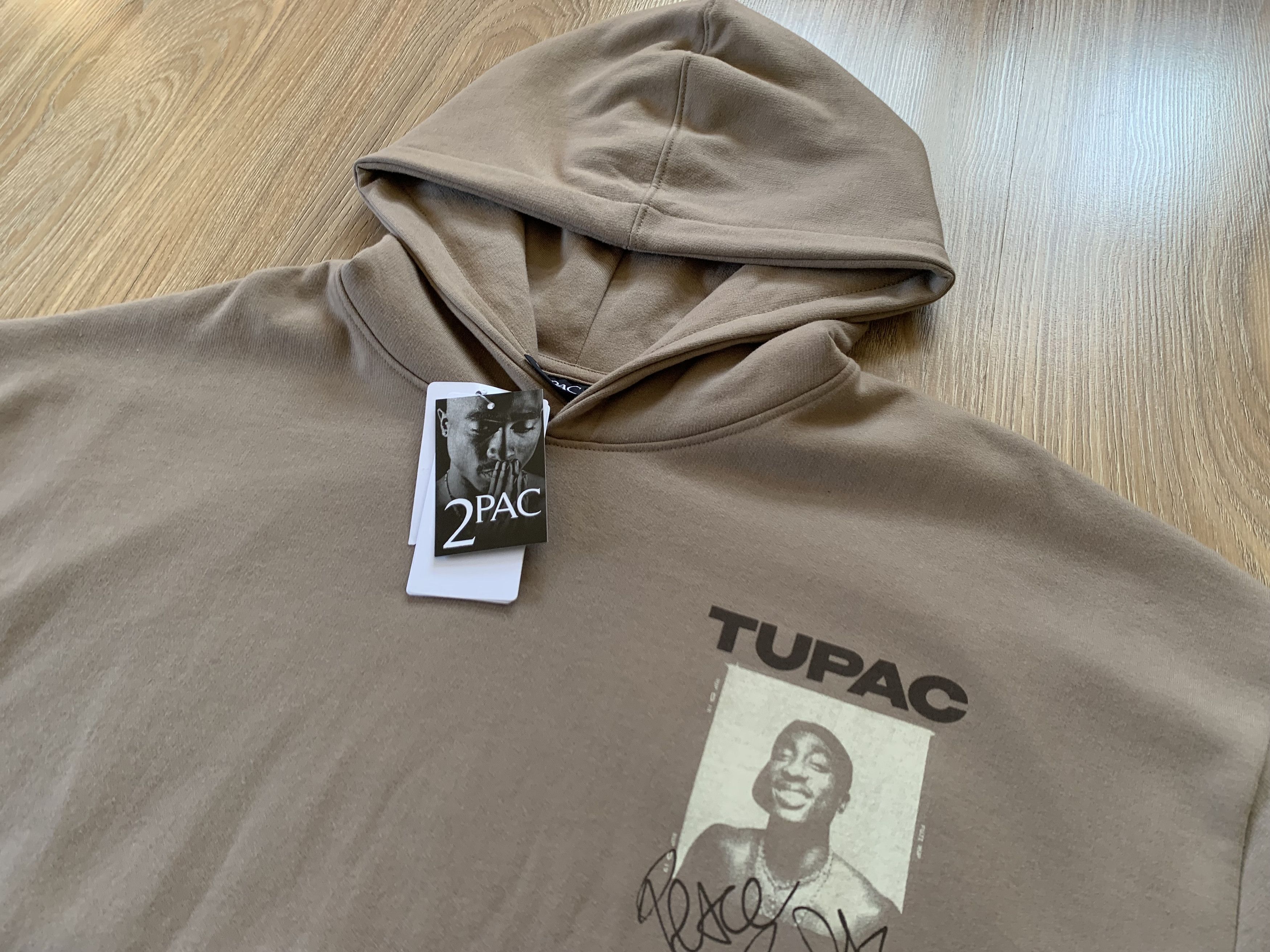 Band Tees × Rap Tees 2Pac New Grey Hoodie Size US M / EU 48-50 / 2 - 5 Thumbnail
