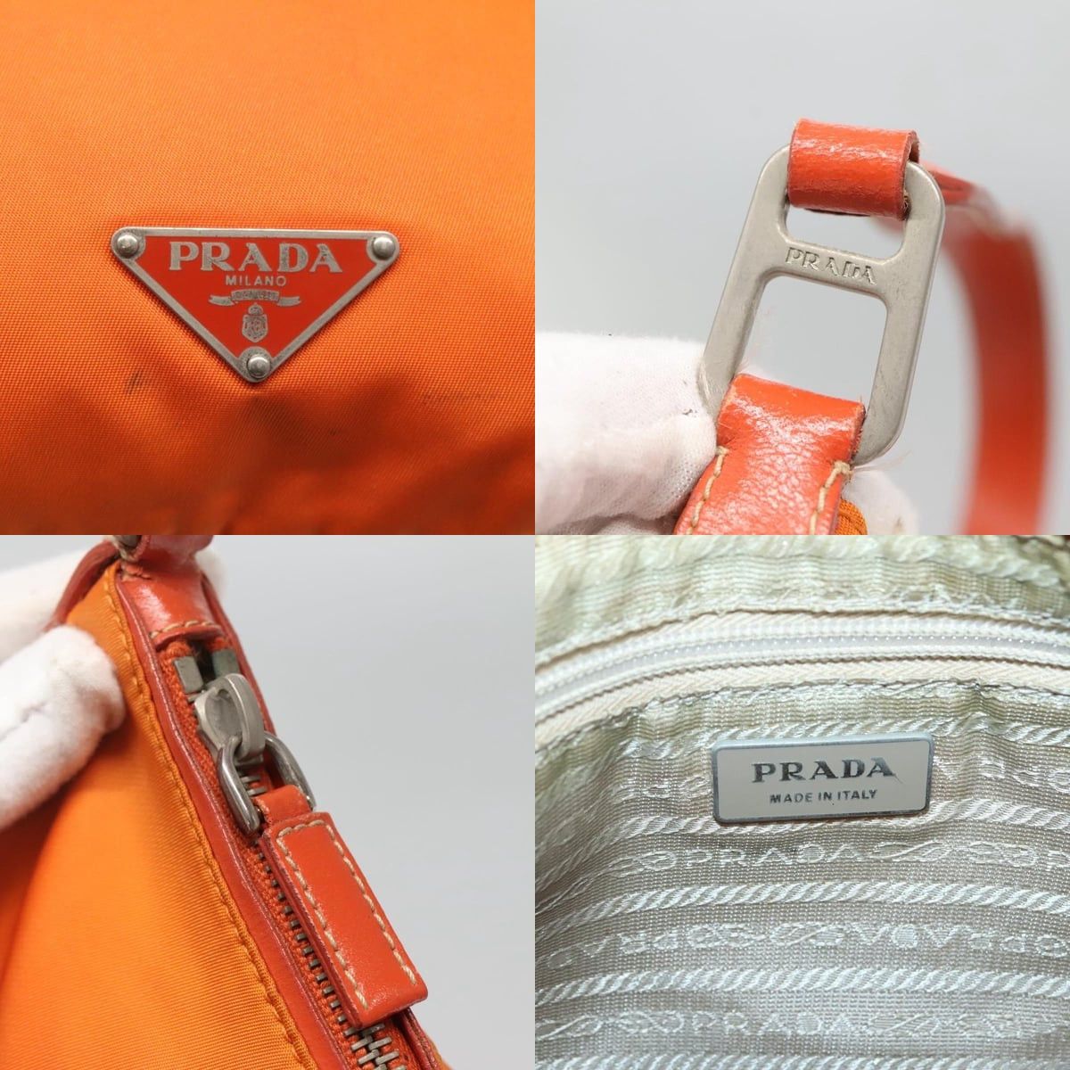 Prada PRADA Shoulder Bag Nylon Orange Silver Size ONE SIZE - 11 Thumbnail