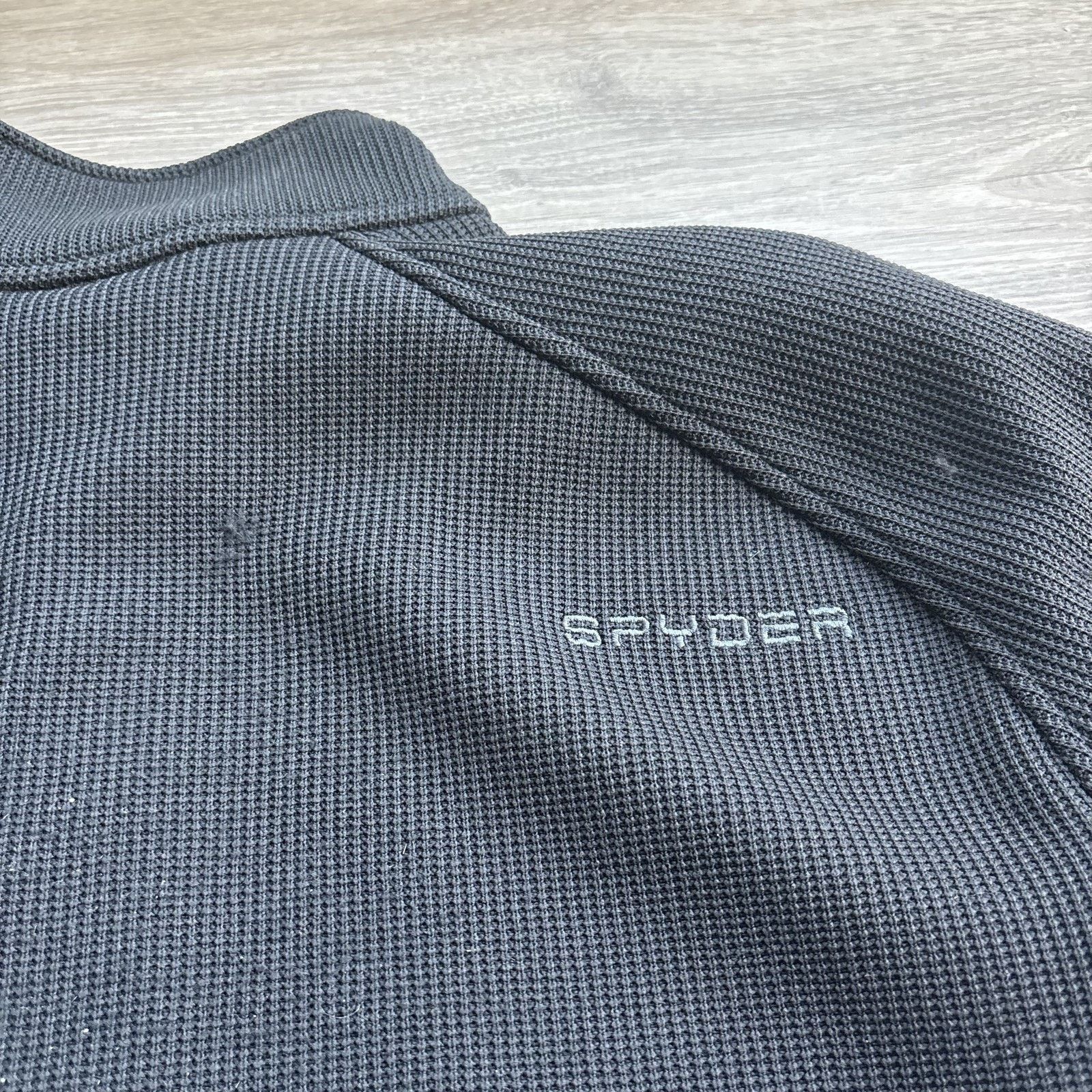 Spyder Spyder Mens 1/4 Zip Pullover Jacket Black Fleece Lined Large Size US L / EU 52-54 / 3 - 10 Thumbnail