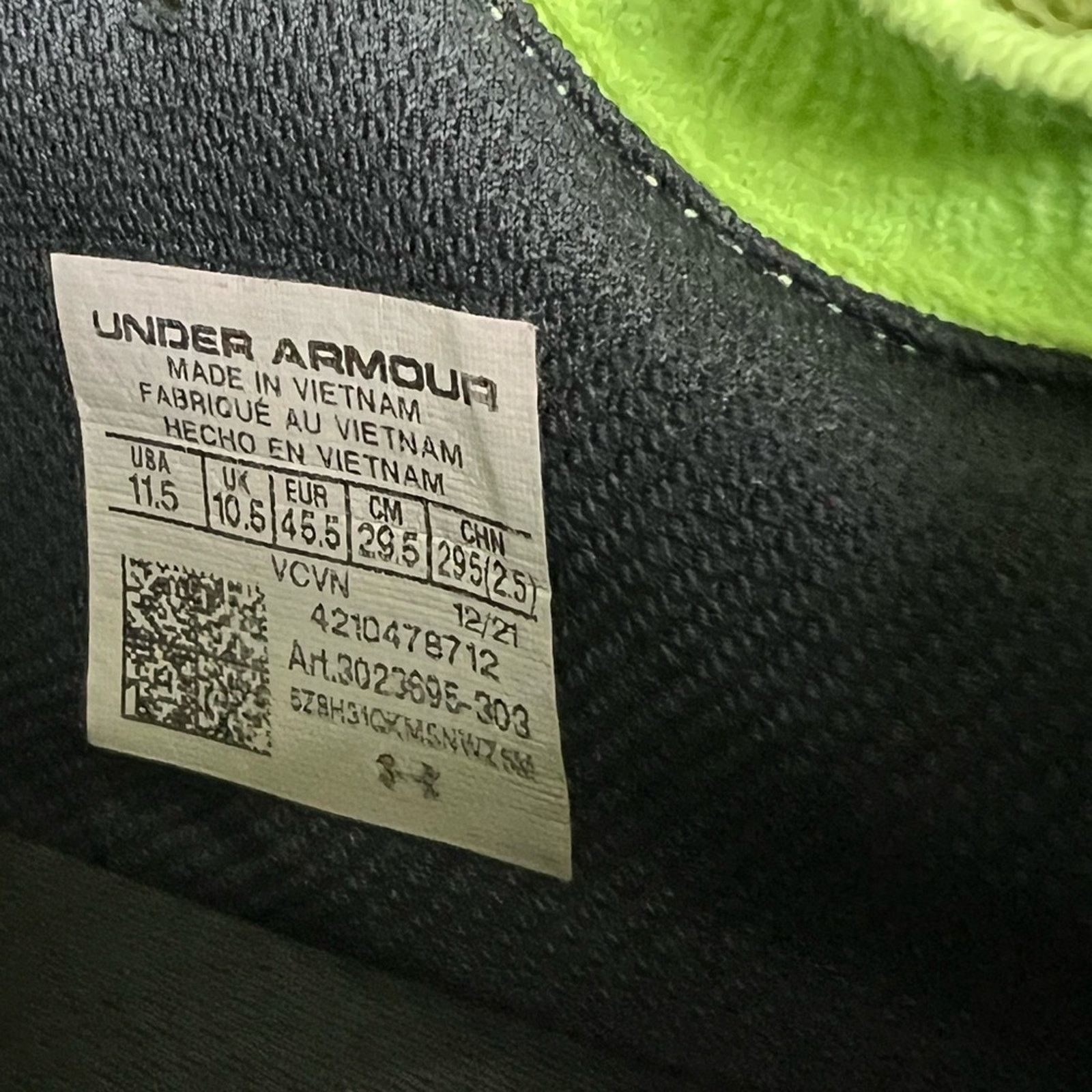 Under Armour Under Armour Project Rock 4 'Quirky Lime' Green/Black Men Size US 11.5 / EU 44-45 - 12 Thumbnail