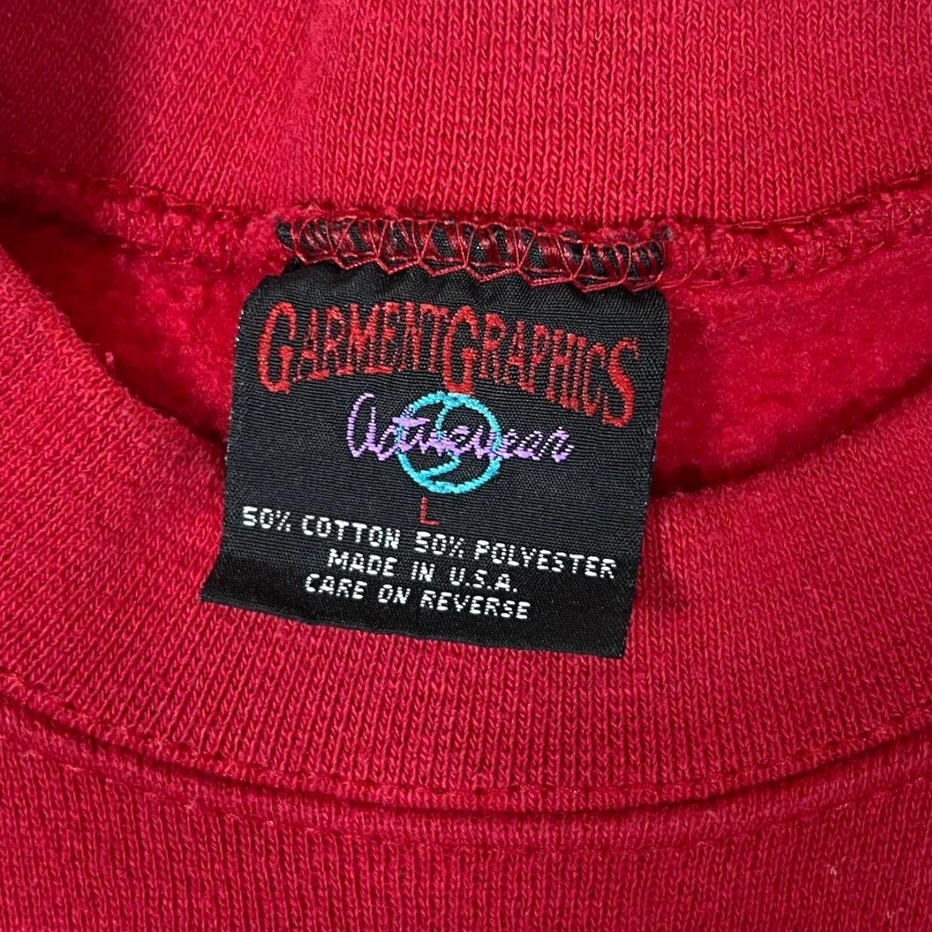 NCAA VINTAGE Nebraska Cornhuskers NCAA Made In USA College Red Sweatshirt L Men's Large 29" 21" 23" Graphic USA 90s Mens Size US L / EU 52-54 / 3 - 4 Thumbnail