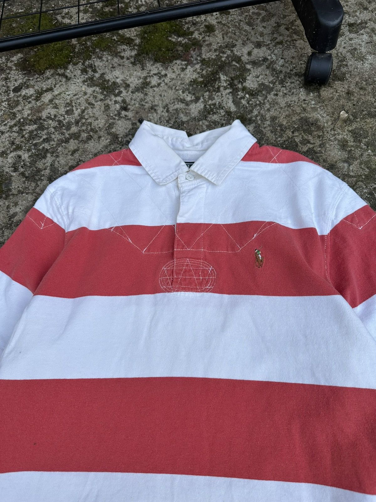 Polo Ralph Lauren × Vintage Vintage Y2K Polo Ralph Lauren Striped Tee Chief Keef Style Size US M / EU 48-50 / 2 - 2 Thumbnail