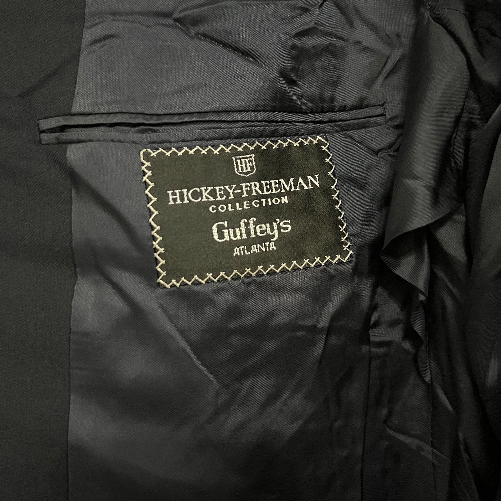 Hickey Freeman Hickey Freeman Loro Piana Navy 2 Button 2 Piece Suit 42L Size 42L - 16 Thumbnail