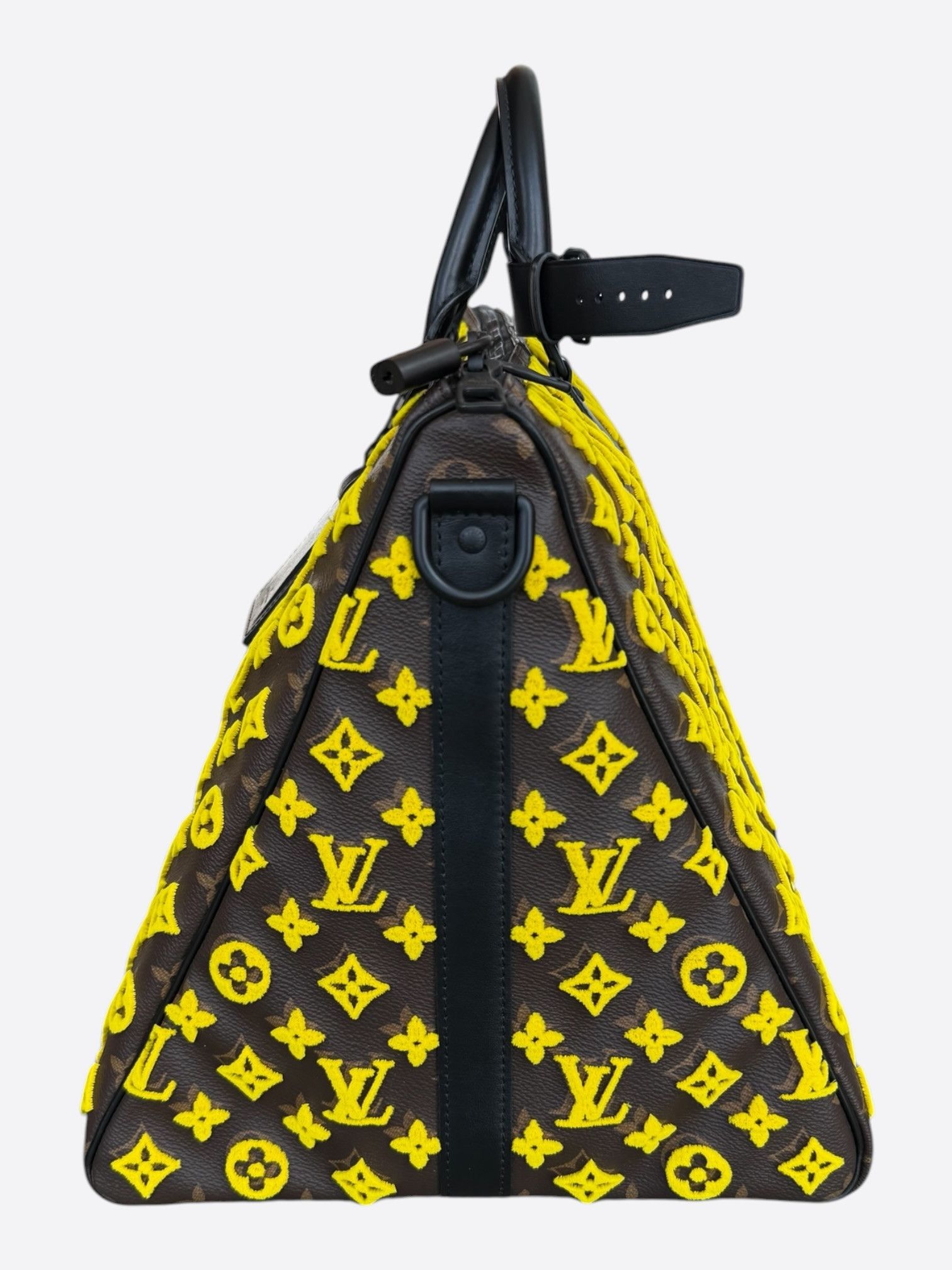 Louis Vuitton Brown & Yellow Tuffetage Monogram Triangle Keepall 50 Size ONE SIZE - 4 Thumbnail