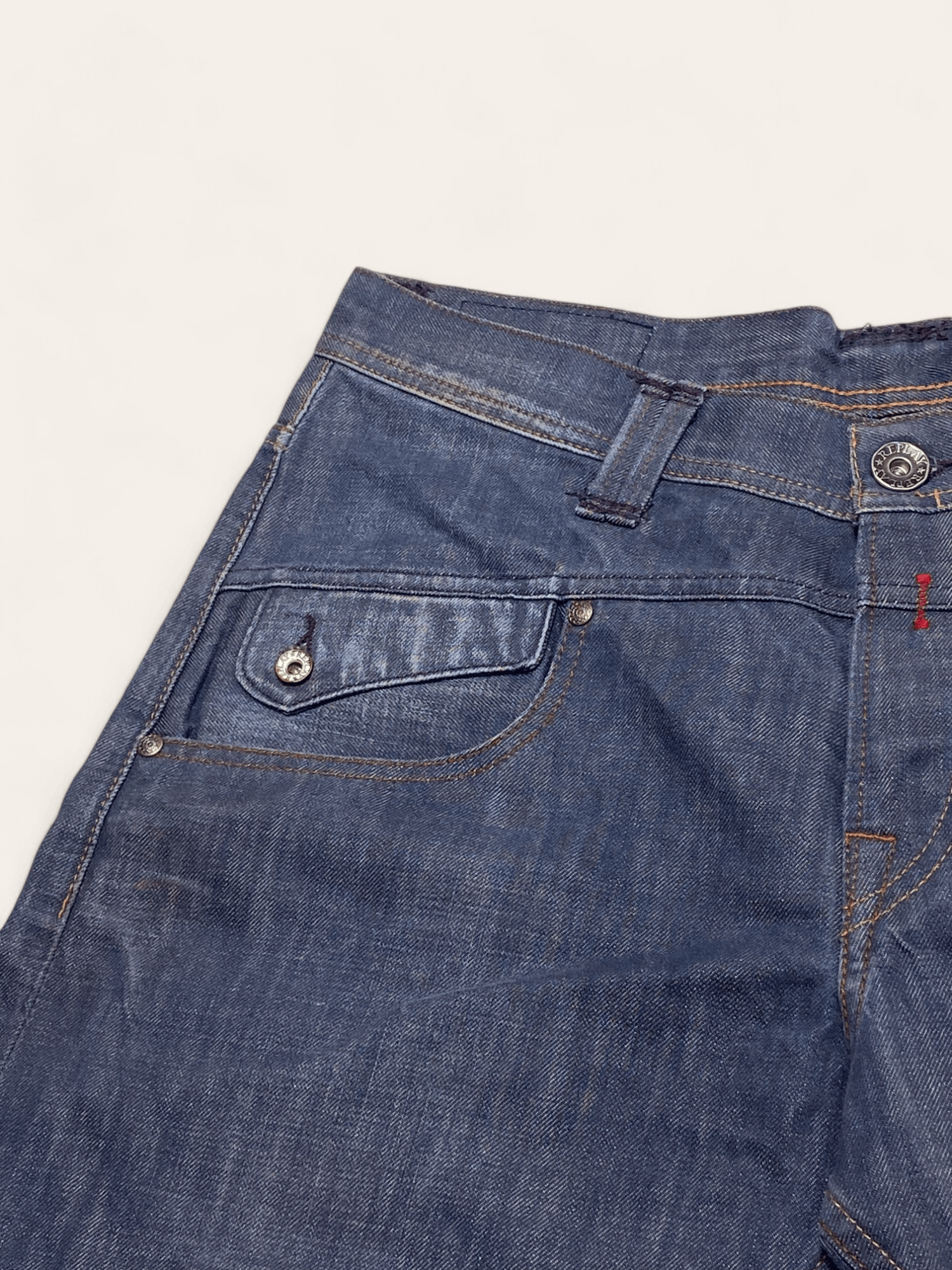 Jean Vintage REPLAY Navy Denim Jeans Y2k Style Beautiful Size US 34 / EU 50 - 6 Thumbnail