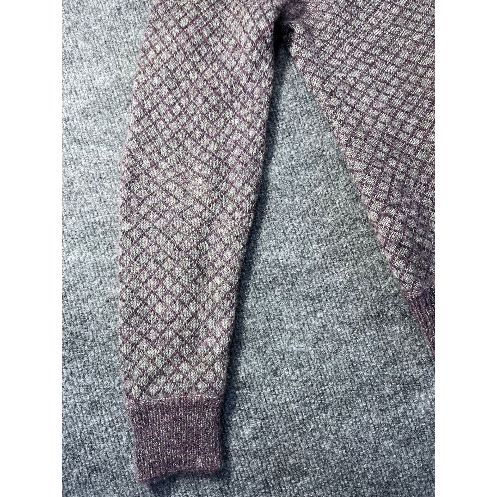 Valentino VTG Valentino Boutique Purple/Gray cardigan Sweater Wool S Size S / US 4 / IT 40 - 4 Thumbnail