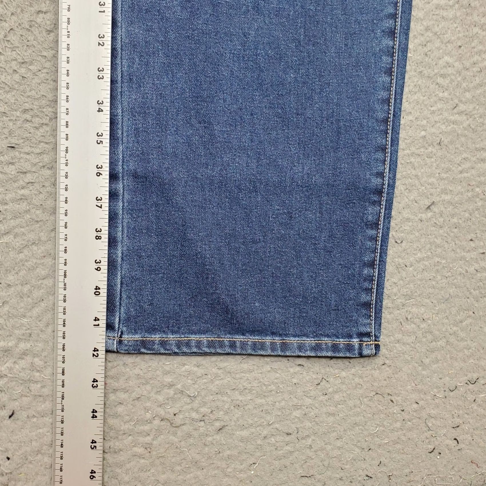Vintage Seven7 Jeans Womens Size 12 Blue Denim Premium Loose Fit Straight Leg MY10341DE Size 34" / US 12 / IT 48 - 3 Thumbnail