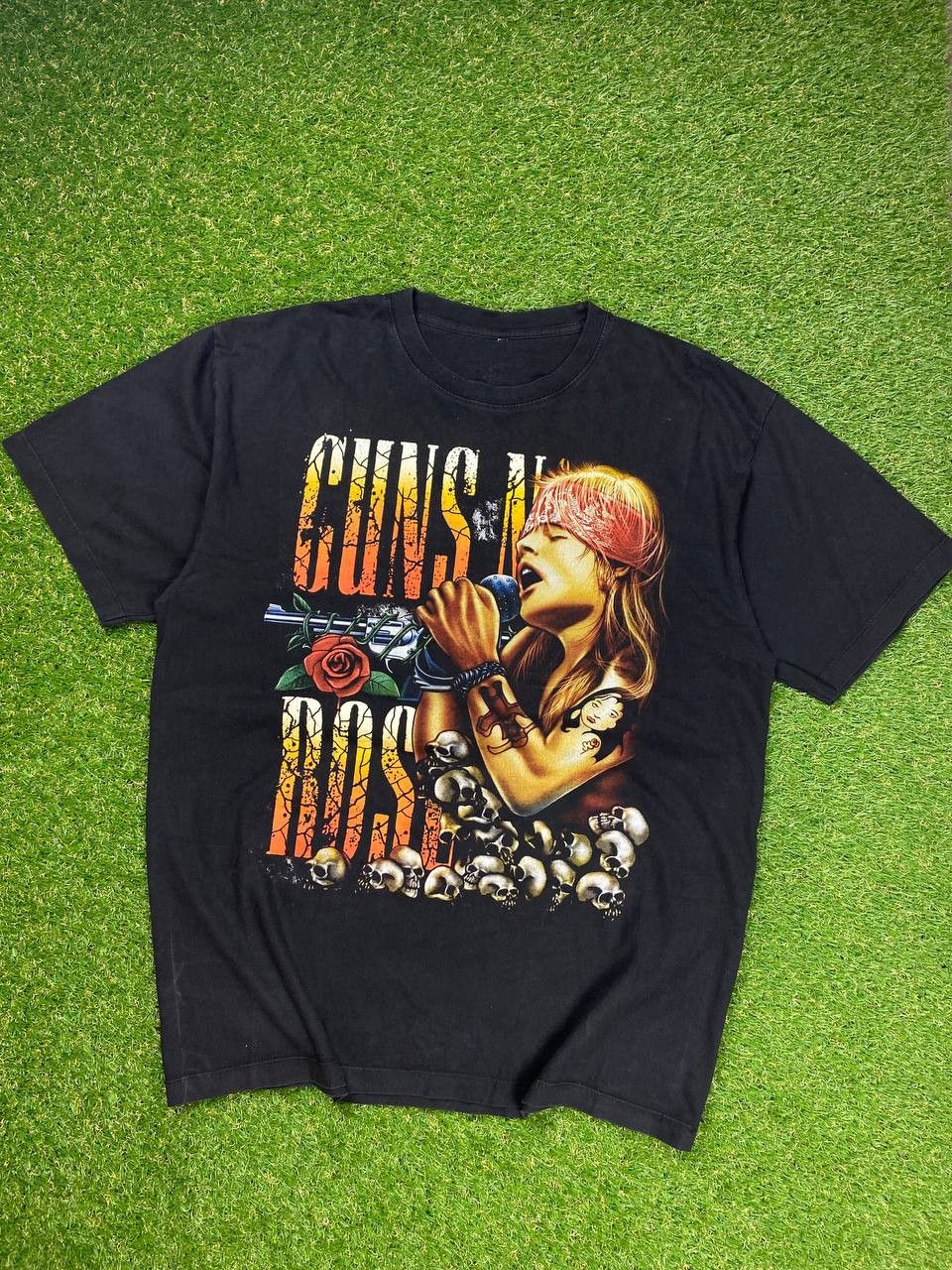 Guns N' Roses Band T-shirt, Made in the UK, Men's XL size cotton black type Vintage Second Hand