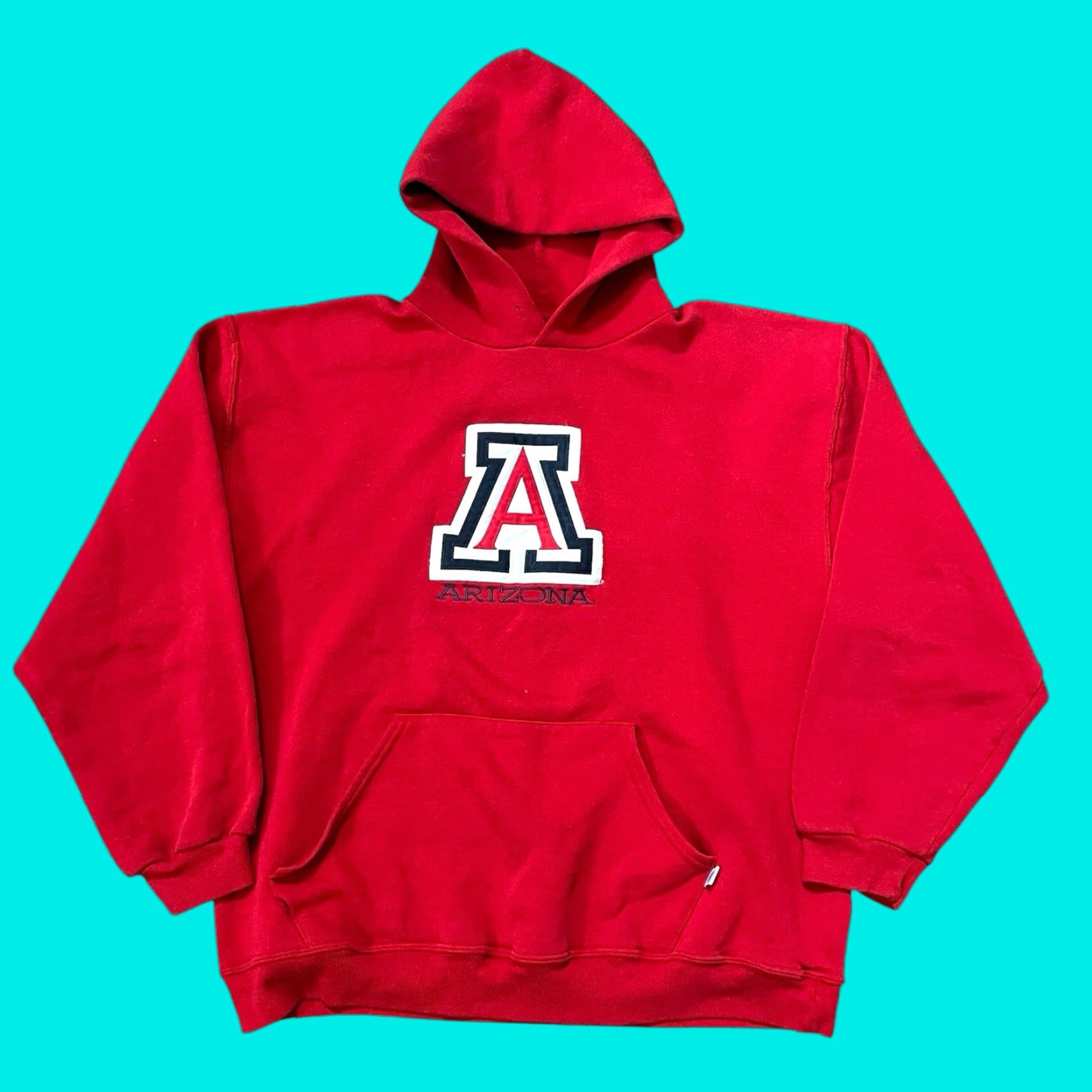 Russell Athletic VINTAGE Russell Athletic Hoodie Mens Large College Sweatshirt Arizona Wildcats Long Sleeve Red Size US L / EU 52-54 / 3 - 1 Thumbnail