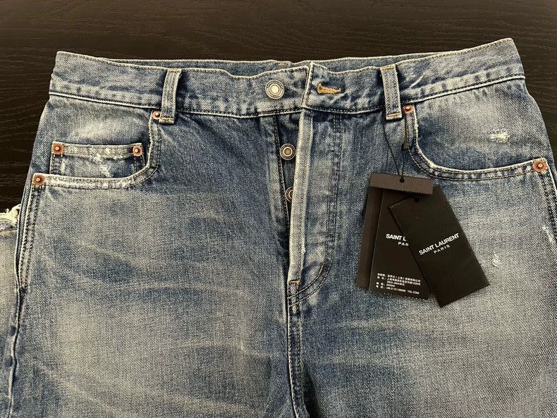 Saint Laurent Paris Saint Laurent Paris SLP YSL Mick Charlotte Denim Pants for Size US 29 - 3 Thumbnail