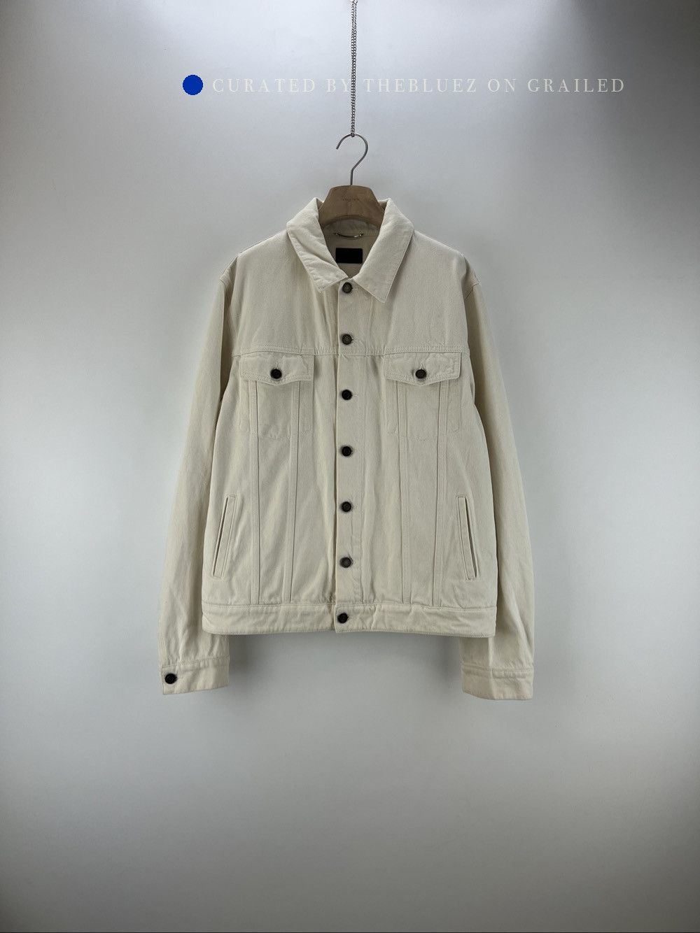 Saint Laurent Paris White Collared Button-Front Light Jacket Size L Size US L / EU 52-54 / 3 - 1 Preview