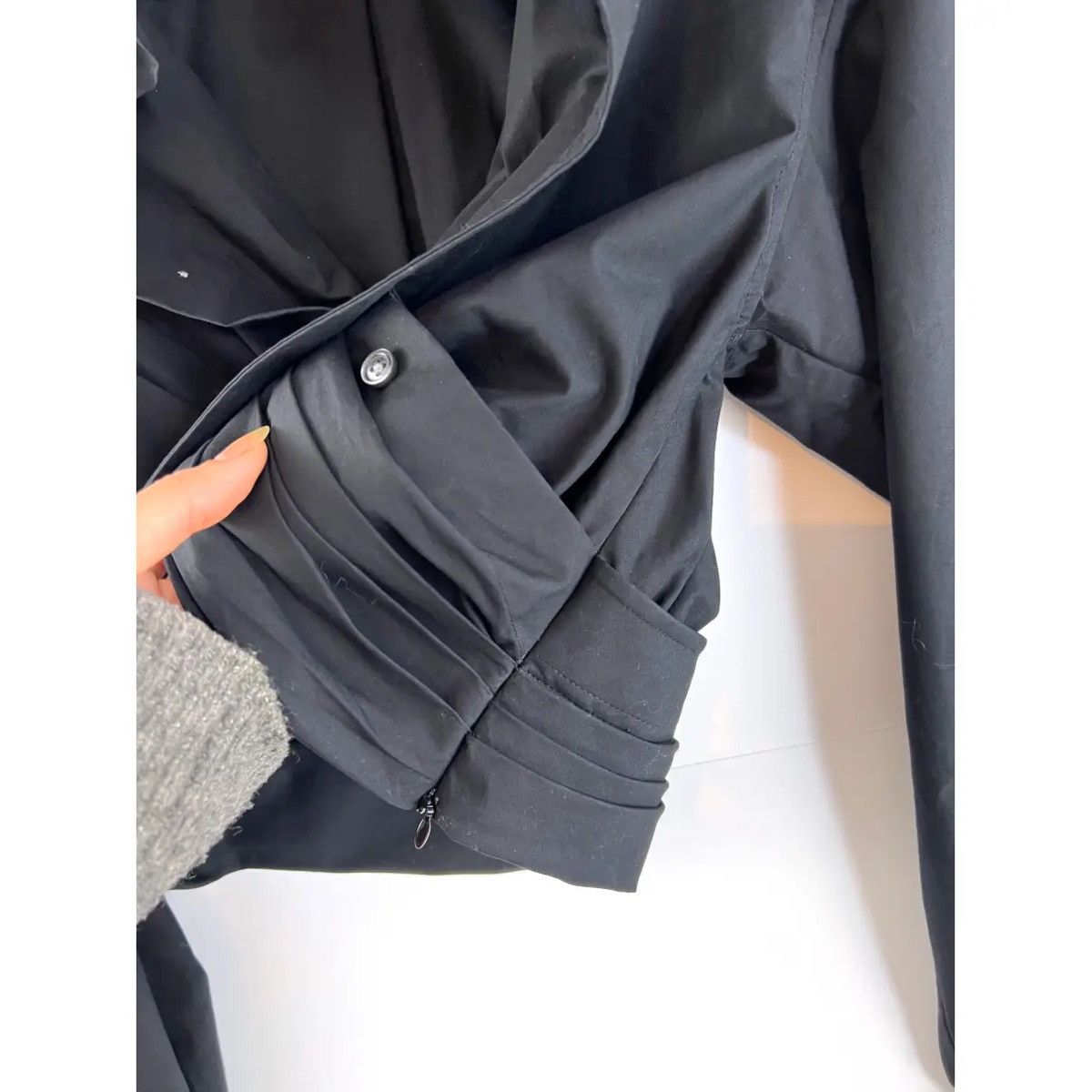Alexander Wang T by Alexander Wang Ruched Front Wrap Cropped Blouse Size XS / US 0-2 / IT 36-38 - 4 Thumbnail