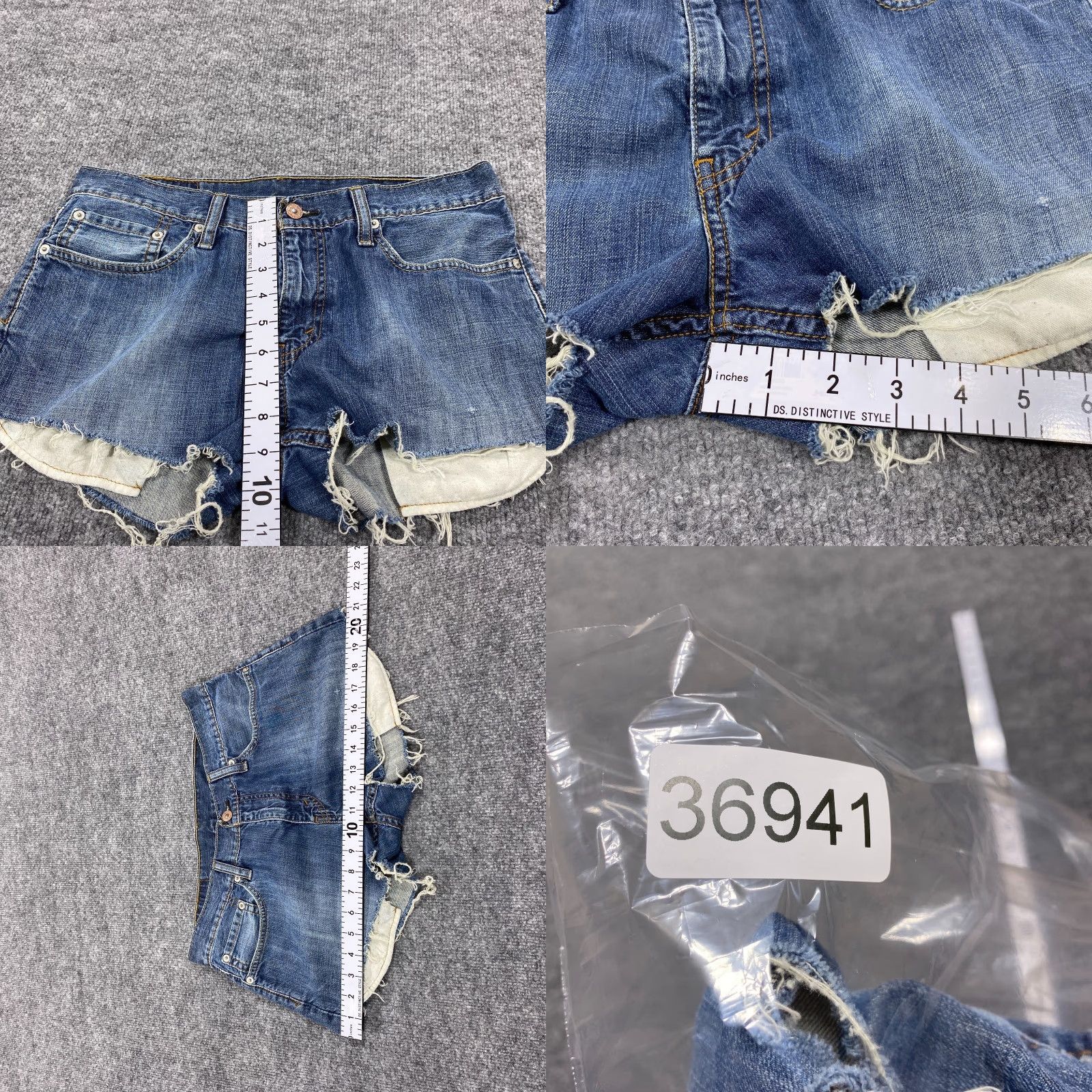 Levi's Levis 514 Cut Off Shorts Denim Blue 31 Women Distressed Daisy Duke Biker 80s 90s Western Casual Party/Cocktail Womens Elevate Searchability Size 24" / US 00 / IT 34 - 8 Thumbnail
