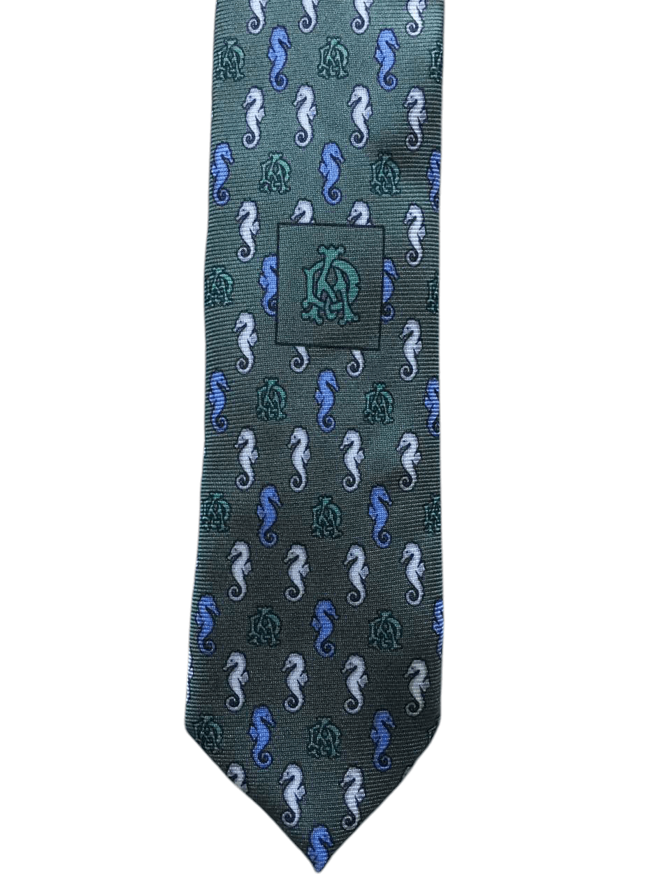 Alfred Dunhill Dunhill London Mulberry Silk Tie Seahorse Pattern Size ONE SIZE - 3 Thumbnail