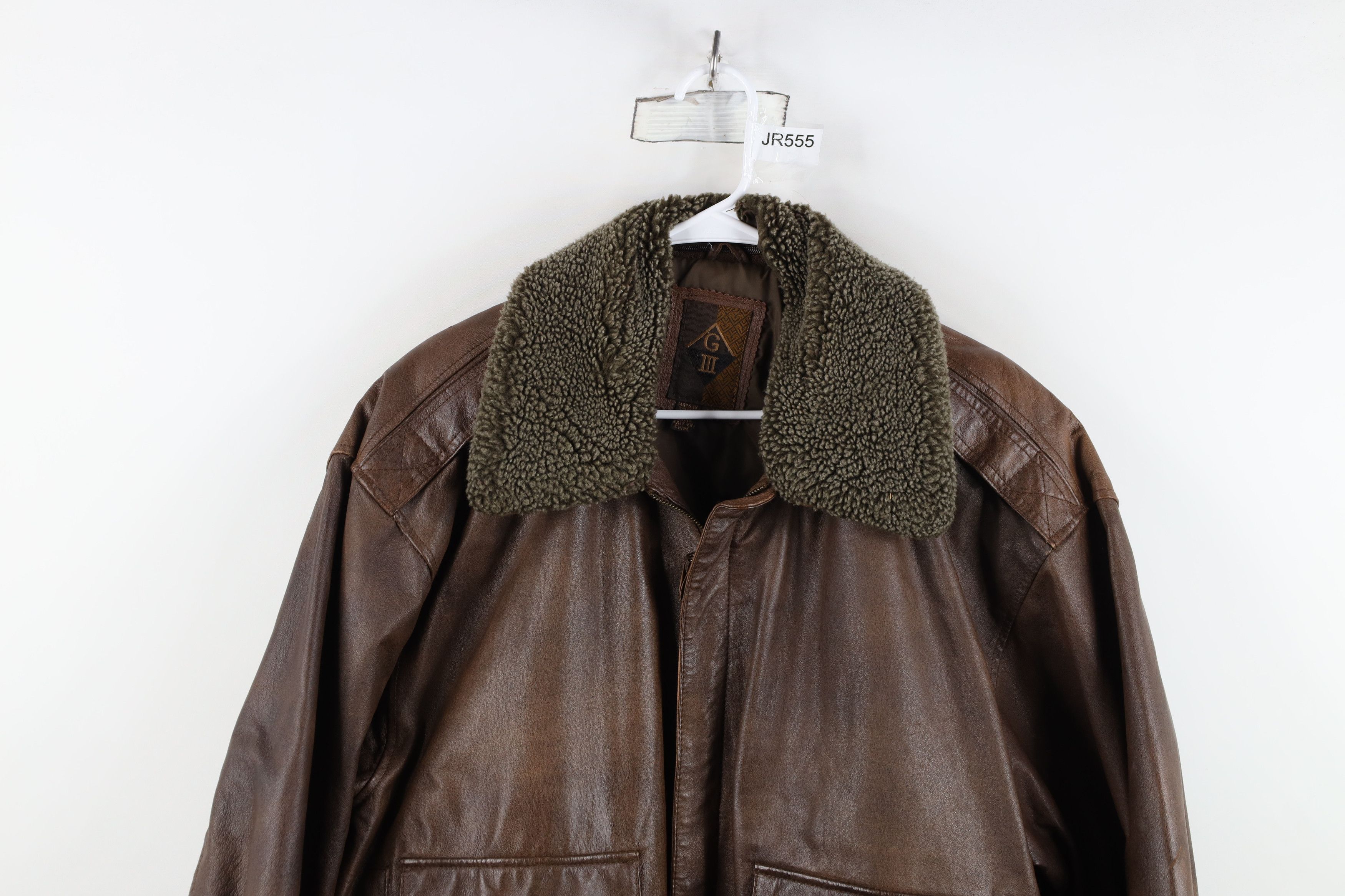 Vintage Vintage 90s Streetwear Leather B3 Flight Bomber Jacket Brown Size US L / EU 52-54 / 3 - 2 Thumbnail