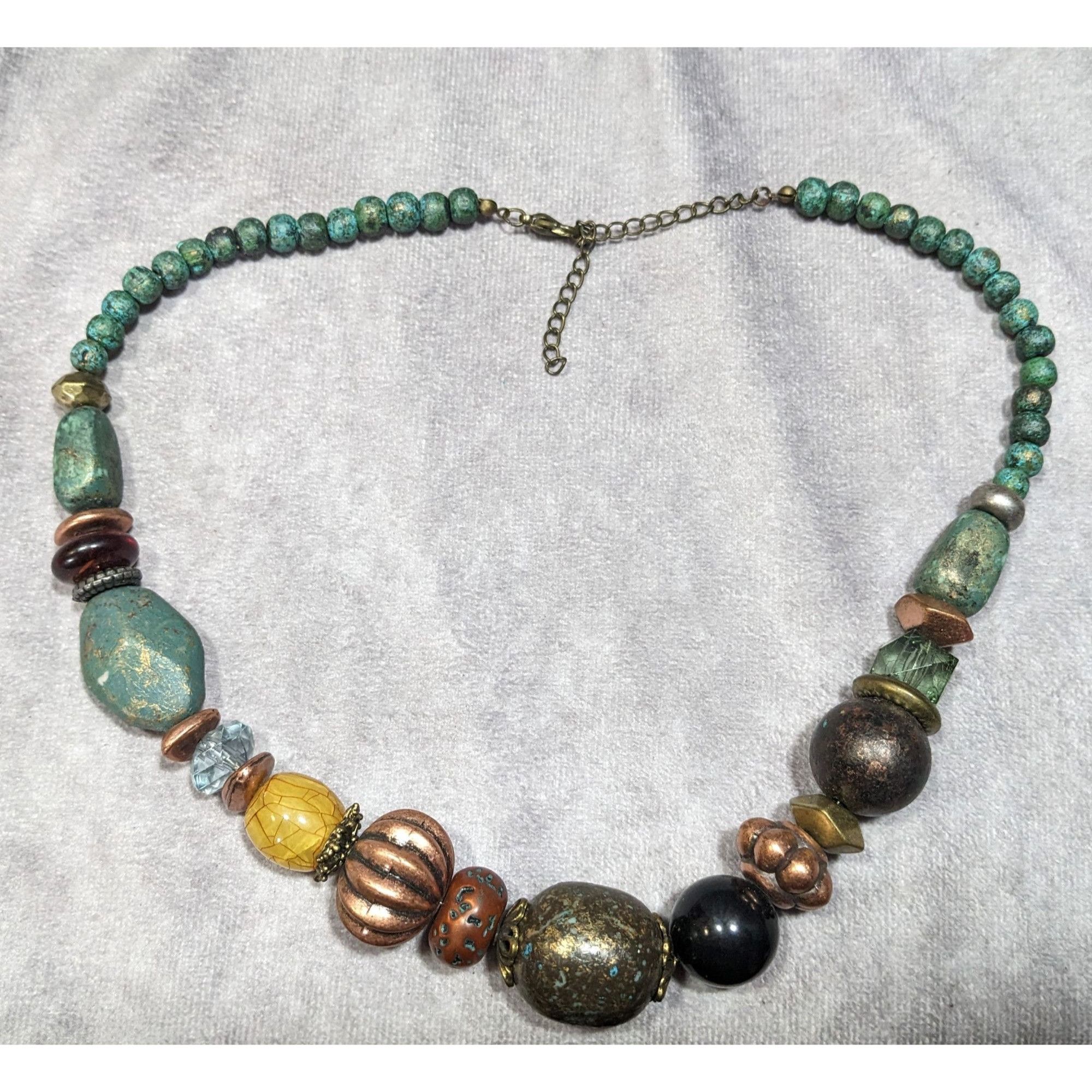 Other Chunky Bohemian Mixed Media Earth Tone Beaded Necklace Size ONE SIZE - 6 Thumbnail
