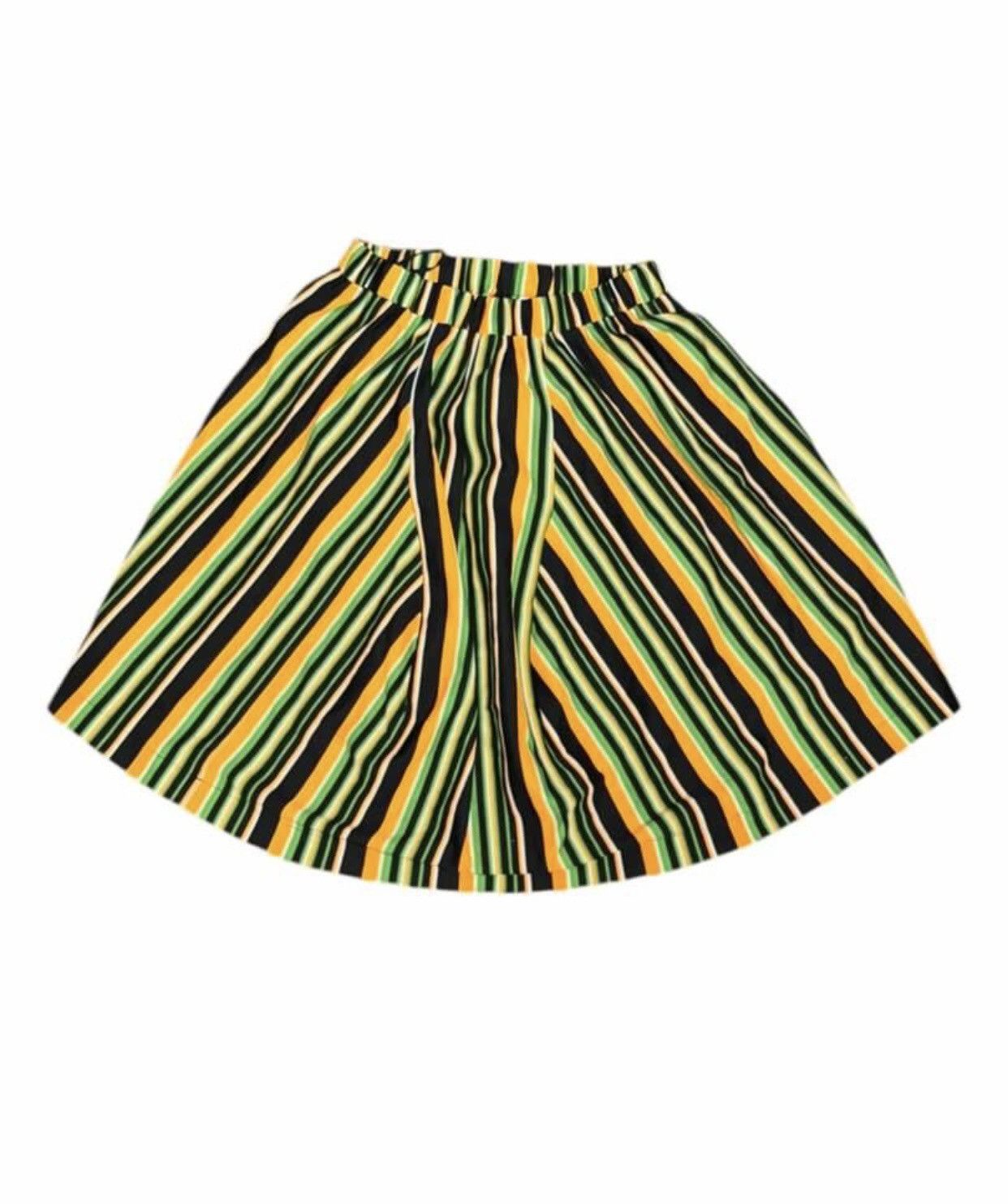 Comme des Garcons 🔥Vtg 80’s Comme des Garcons Stripes Asymmetrical Skirt Size S / US 4 / IT 40 - 2 Thumbnail
