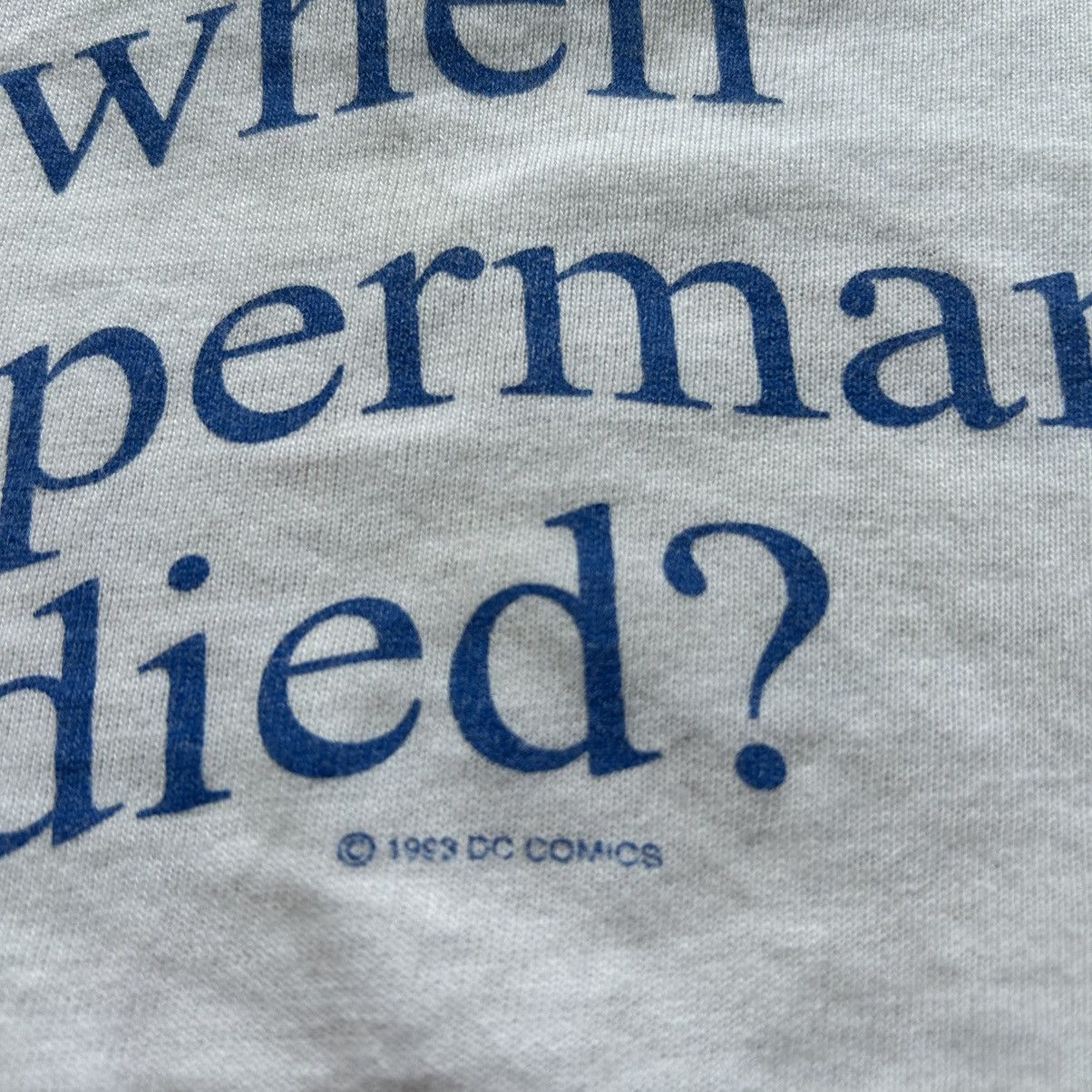 DC Comics × Vintage Vintage 90s Super Man Death DC Comics Graphic T Shirt Rare Size US M / EU 48-50 / 2 - 5 Thumbnail