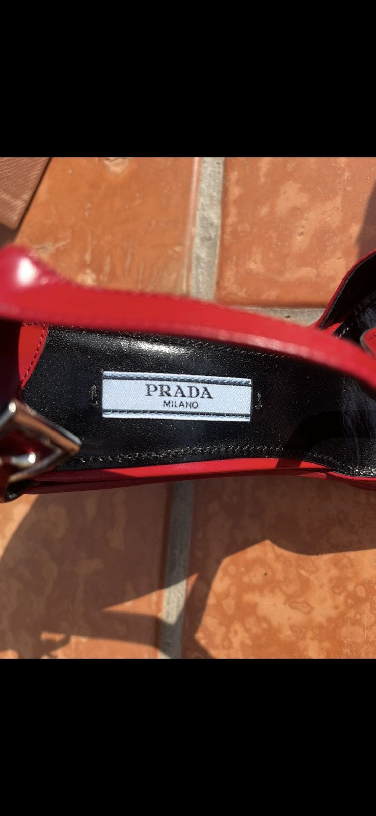 Prada Authentic Prada Burgundy Leather Platform Wedge Size US 7.5 / IT 37.5 - 7 Thumbnail