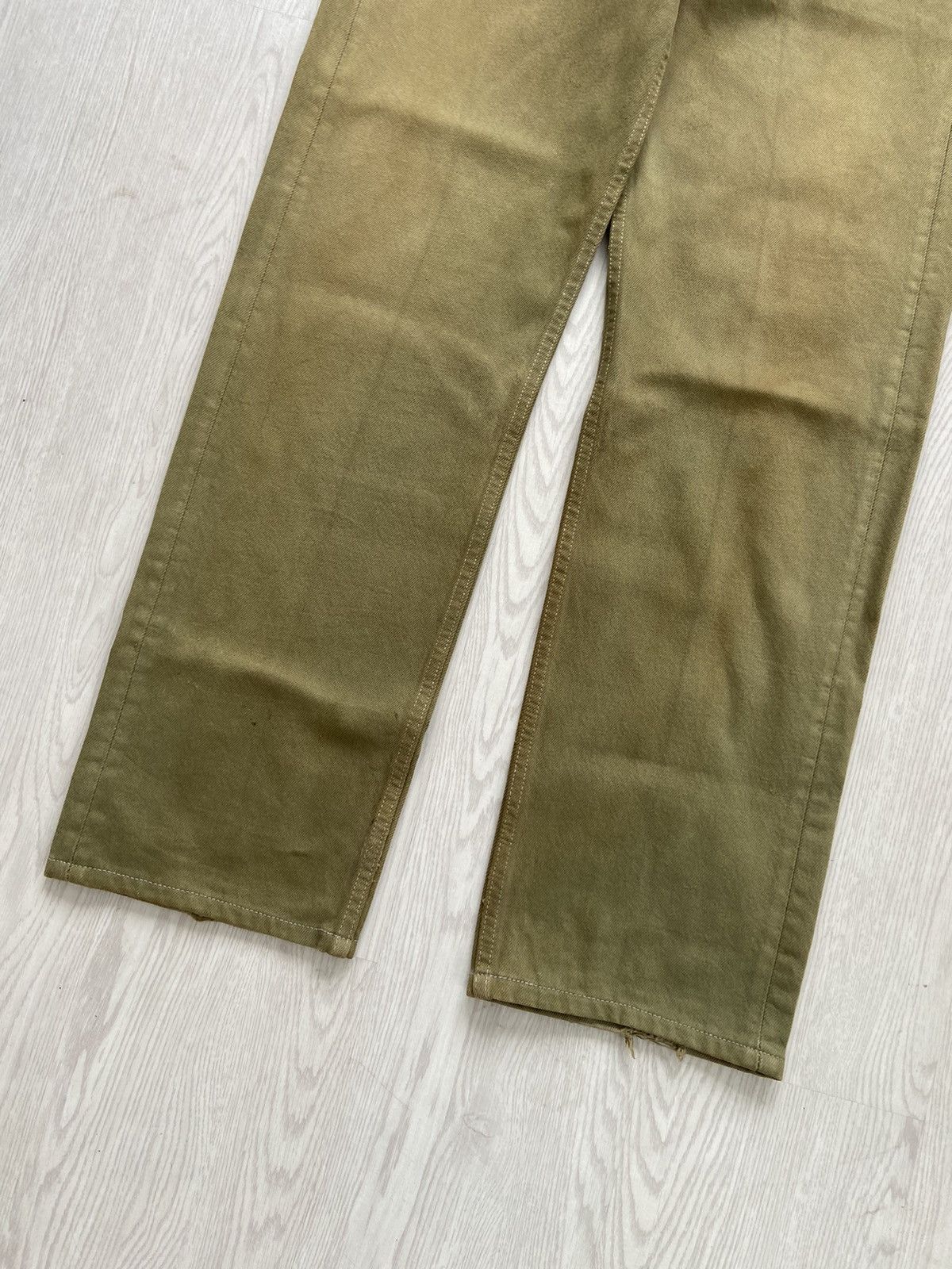 Levi's × Levi's Vintage Clothing Vintage 1990’s Levis 501 Button 520 Green Denim Pants Size US 30 / EU 46 - 2 Thumbnail
