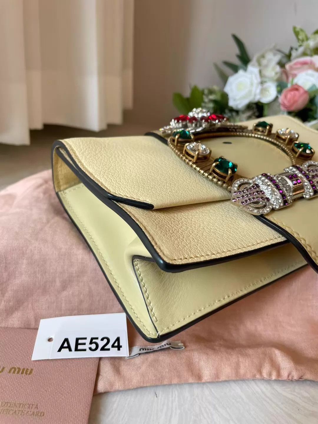 Miu Miu MIU MIU Limited Crystal-Embellished Messenger Bag Size ONE SIZE - 8 Thumbnail