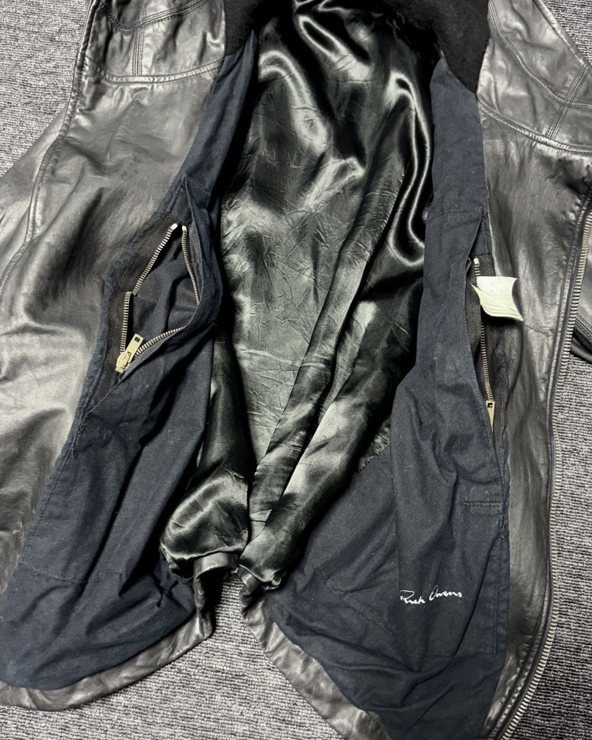 Rick Owens × Rick Owens Drkshdw Rick Owens Calfskin Leather Bullet Jacket Sz.46 Size US S / EU 44-46 / 1 - 6 Thumbnail