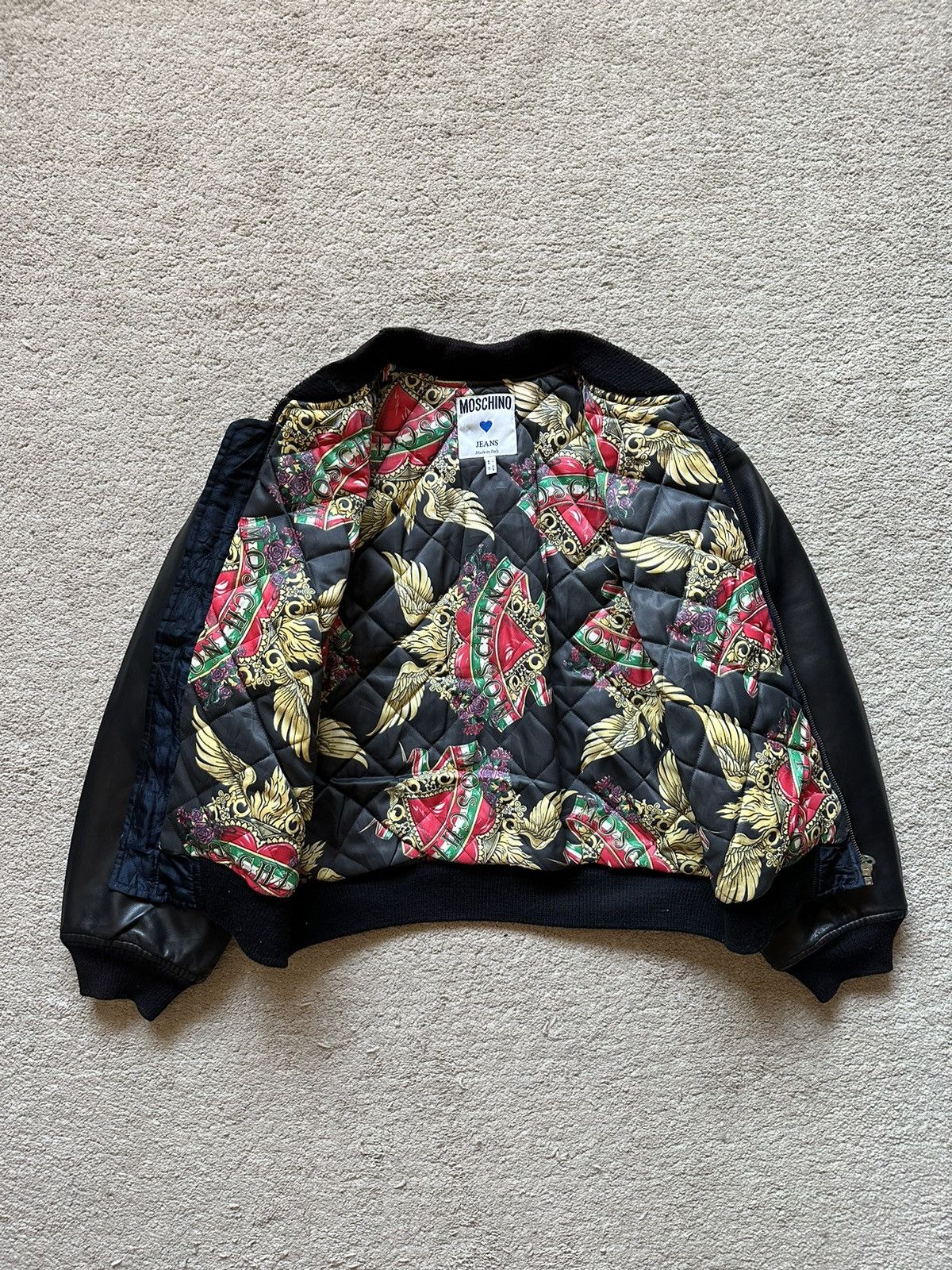 Jeremy Scott 1990s Moschino Leather Jacket Size US M / EU 48-50 / 2 - 7 Thumbnail