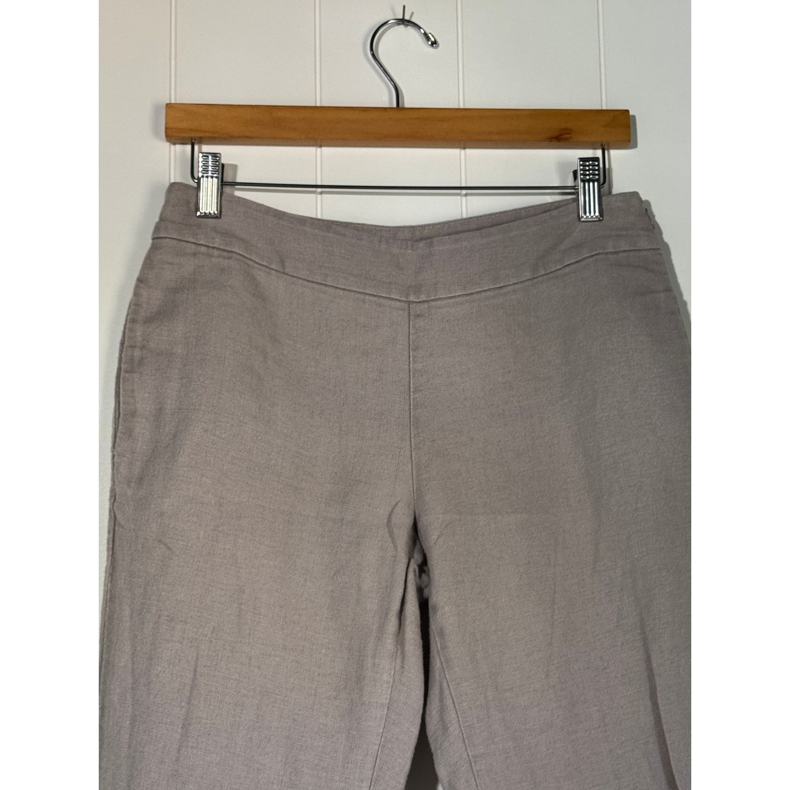 Boden Boden Linen Cotton Blend Capris Flat Front Neutral 8 Petite Size 30" / US 8 / IT 44 - 2 Thumbnail