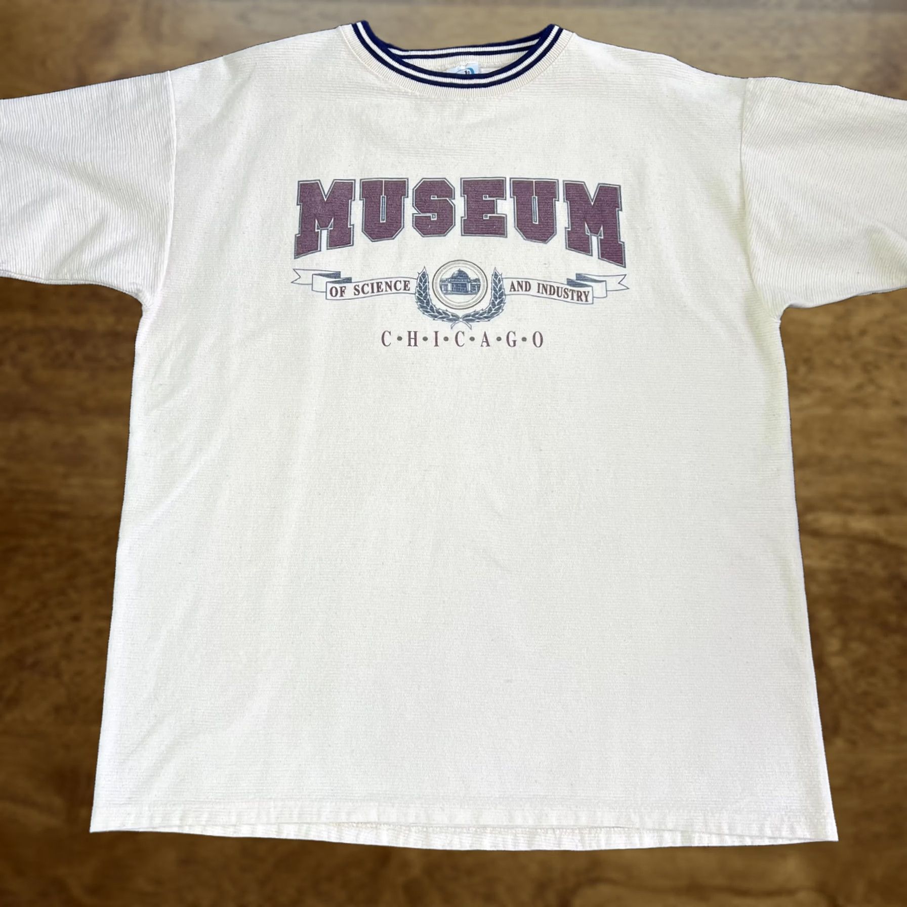 Vintage VINTAGE Museum of Science and Industry Chicago Shirt Men XL Gray Pin Stripe Ringer Tee Size US XL / EU 56 / 4 - 1 Thumbnail