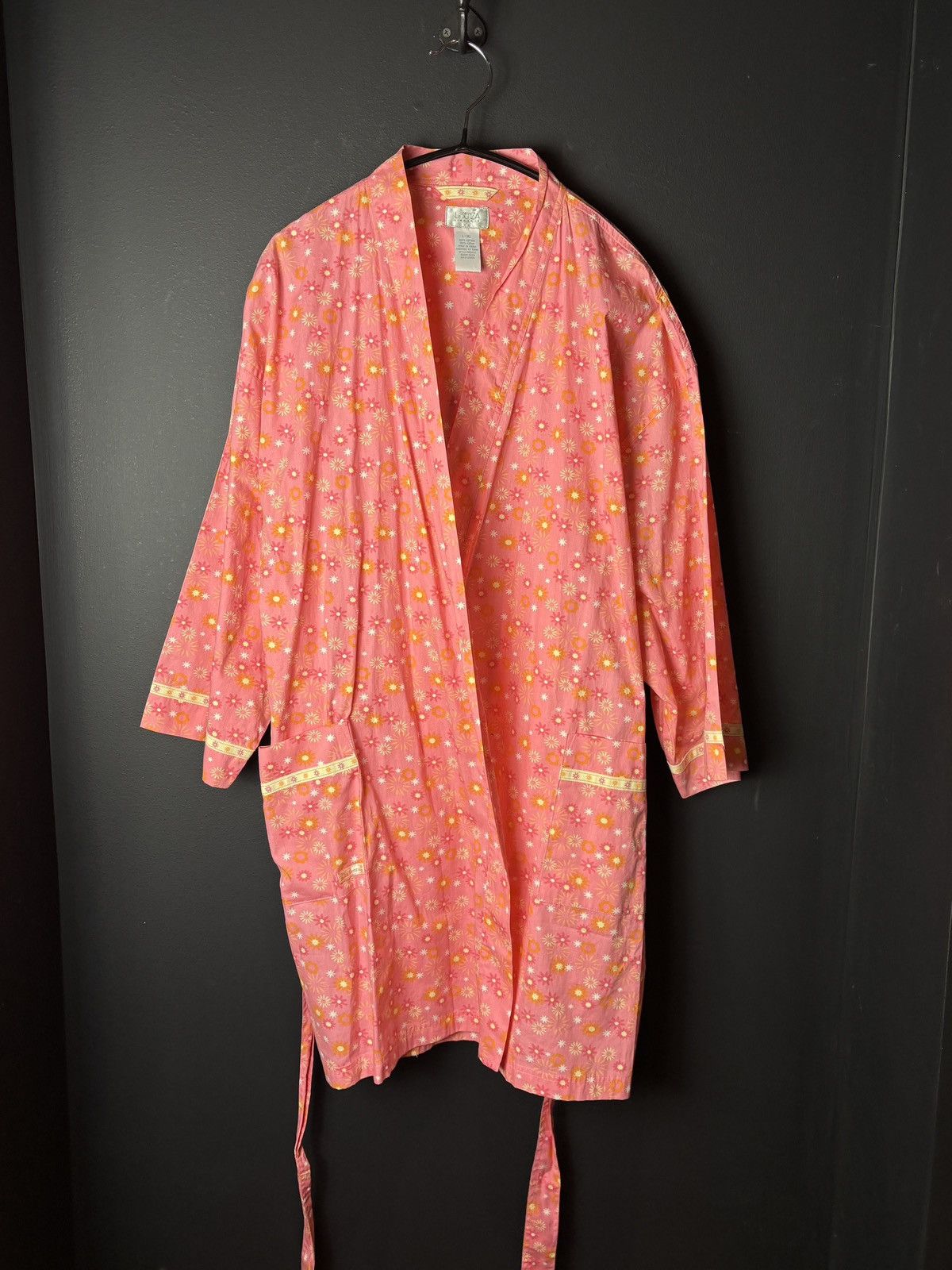 Vintage Vintage La Senza Robe Cotton Bath Robe Sleep Belted Womens Size L / US 10 / IT 46 - 2 Thumbnail
