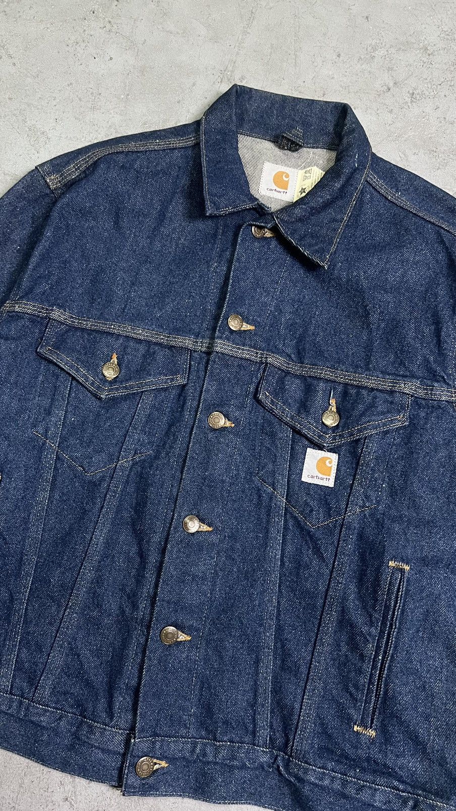 Carhartt × Vintage Vintage 1993 Carhartt Denim Jacket Size US L / EU 52-54 / 3 - 2 Thumbnail