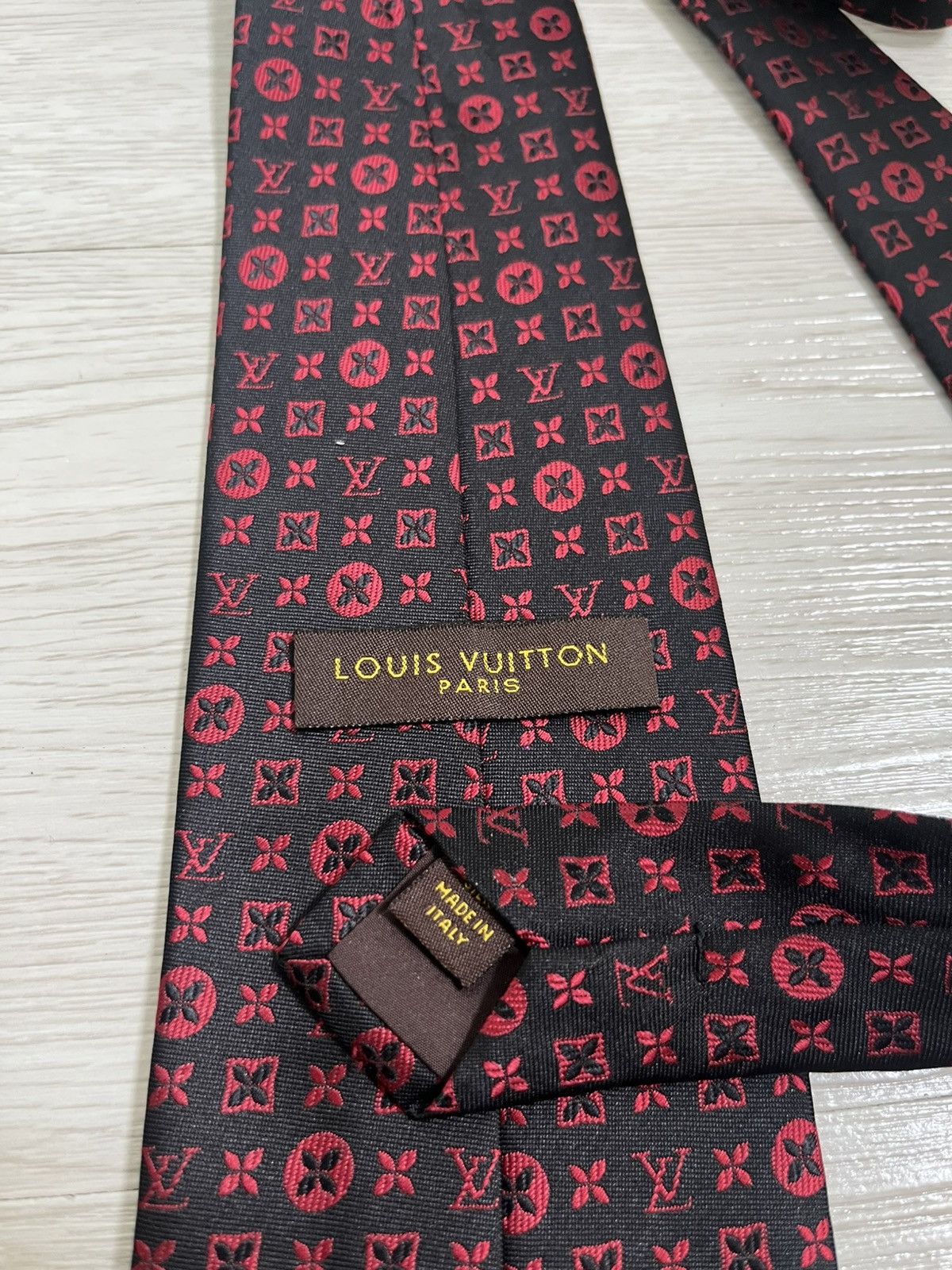 Louis Vuitton Louis Vuitton Classic Monogram Silk Tie Size ONE SIZE - 4 Thumbnail