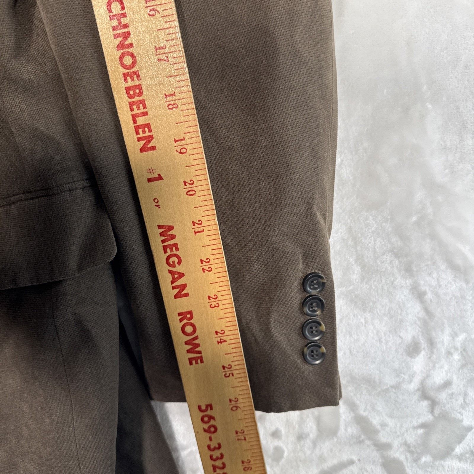 Andrew Fezza 42L - ANDREW FEZZA Lt Brown POLYESTER BLAZER SPORT Size 42L - 12 Thumbnail